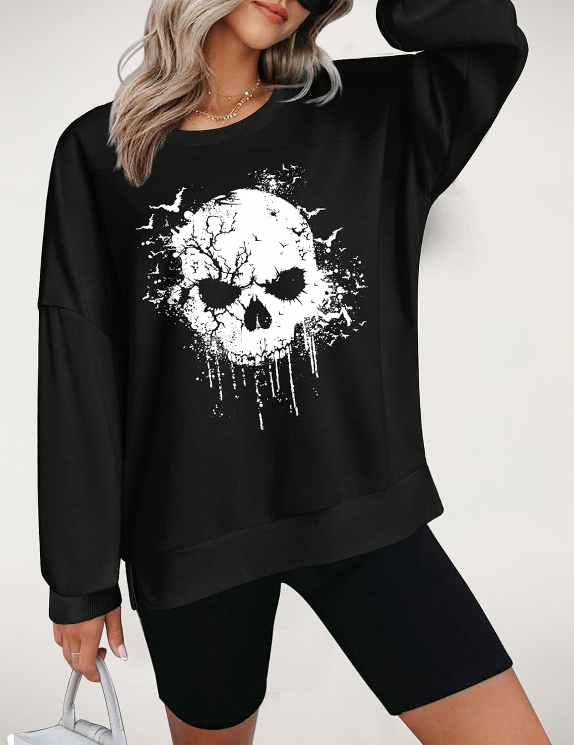 Zeagoo Women Crewneck Sweatshirts Pullover Tops Long Sleeve Shirts Loose Fit Tops Casual Fall Outfits Y2K Clothes 2024 Black-01 Small - Image 3