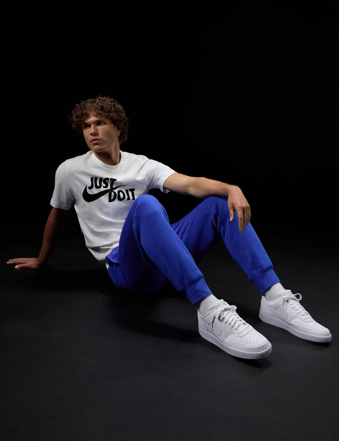 Nike Men's Court Vision Low Next Nature Shoes 10.5 White/White/White - Image 3