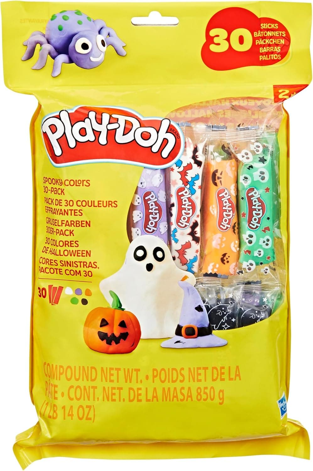 Play-Doh 30 Pack Spooky Colors, Individually Wrapped 1 Ounce Sticks for Halloween, Trick or Treat, or Fall Seasonal Arts & Crafts for Kids 2+ - Image 2