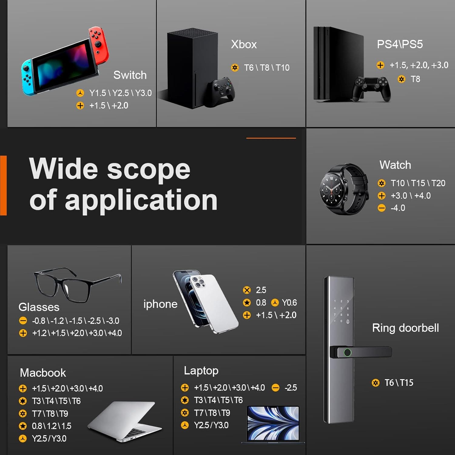 JOREST 40Pcs Small Precision Screwdriver Set with Torx Triwing Phillips, Mini Repair Tool Kit for Macbook, Computer, Laptop, PC, iPhone, PS5, Xbox, Switch, Glasses, Watch, Ring Doorbell, Electronics 40 in 1 CRV - Image 6