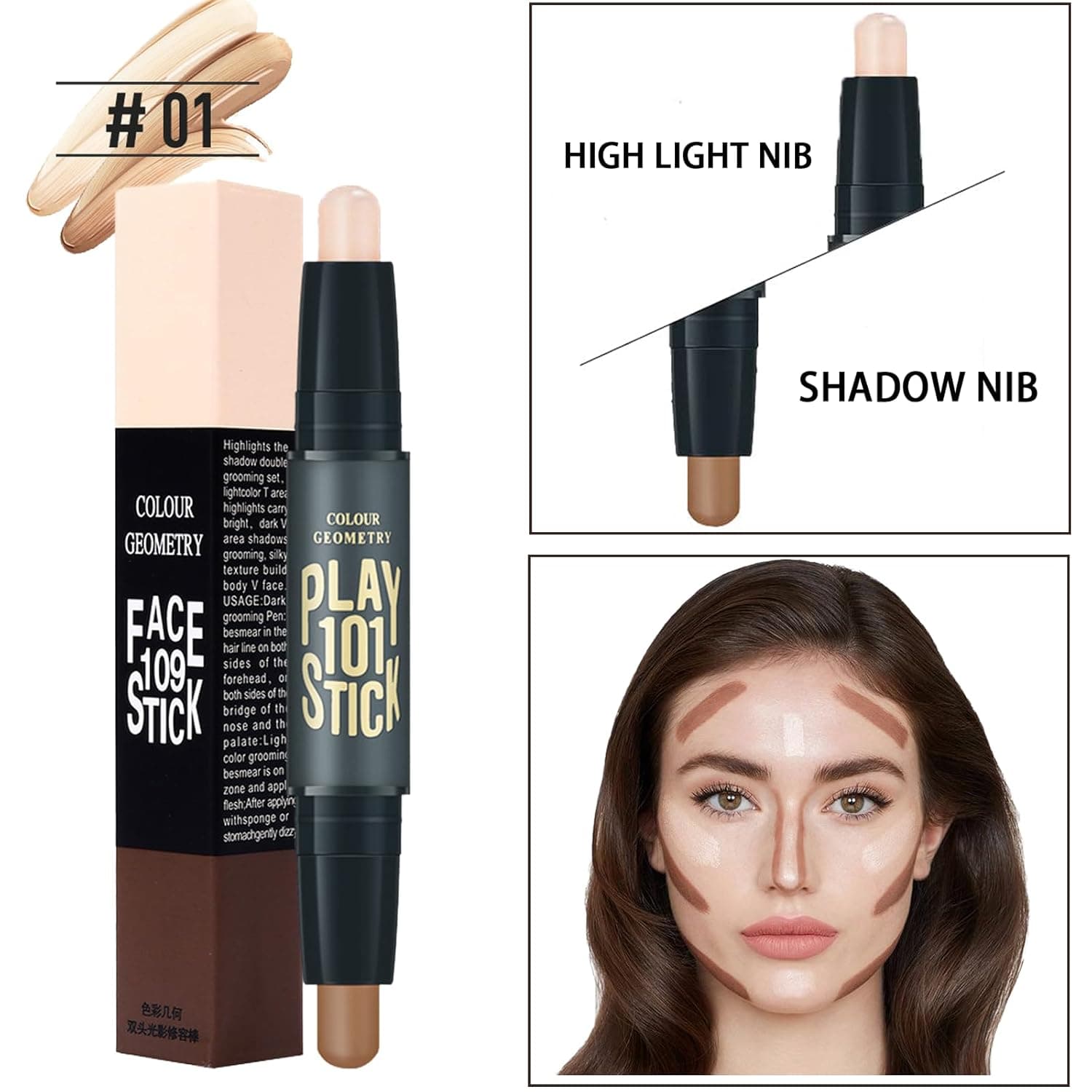 All in One Makeup Kit for Women Full Kit, Makeup Set 12 Colors Eyeshadow, Foundation & Primer, Lipsticks, Eyeliner, Mascara, Contour Stick, Brow Soap, Brush & Sponge, Make Up Gift Set for Women, Teens A (Matte Eyeshadow) - Image 8