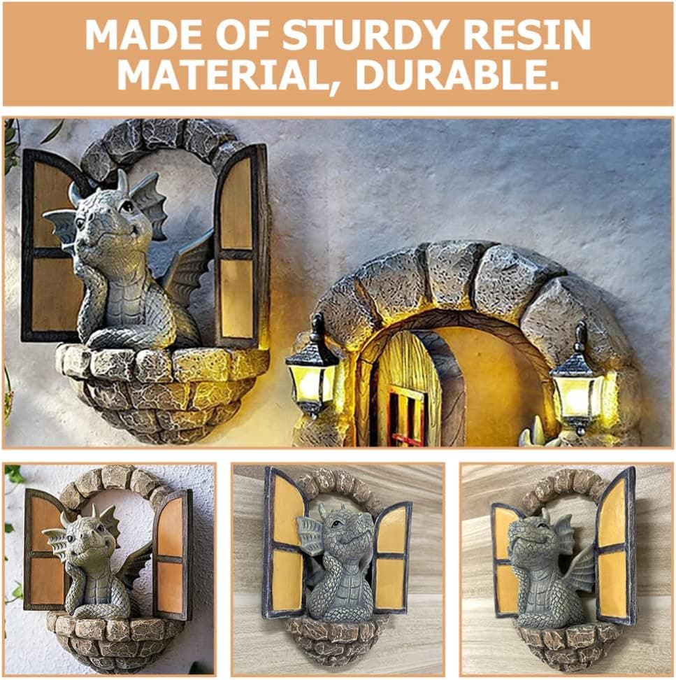 Holibanna 3D Dragon Wall Art Decor Hanging Dinosaurs Sculpture Wall Mounted Room Decor Home Wall Decorations for Kids Bedroom - Image 4