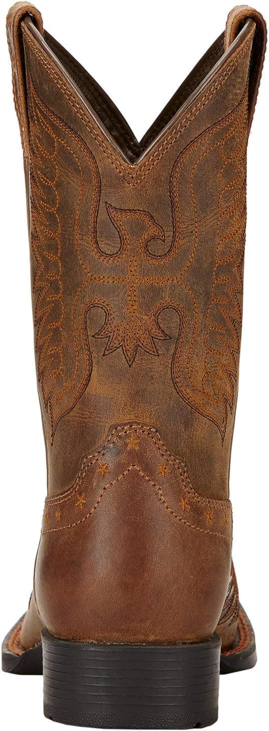 Kids' Honor Western Cowboy Boot 6 Big Kid Distressed Brown - Image 6