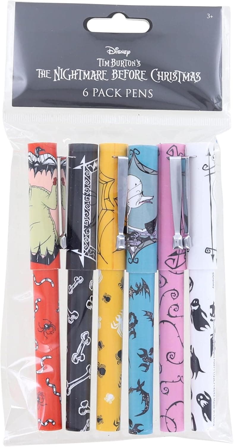 Innovative Designs Nightmare Before Christmas 6 Pack Pens with Sticky Note Tabs - Image 2