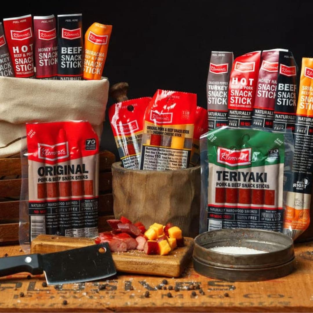 Jerky.com Gift Bag for Men | 26 Piece Meat Sticks Gift Basket with Beef Sticks, Pork, Turkey, Ham & Cheese Sticks | High Protein Snack Variety Pack | Christmas Gifts | Beef Jerky Gifts for Men 26 Piece Gift Bag - Image 9