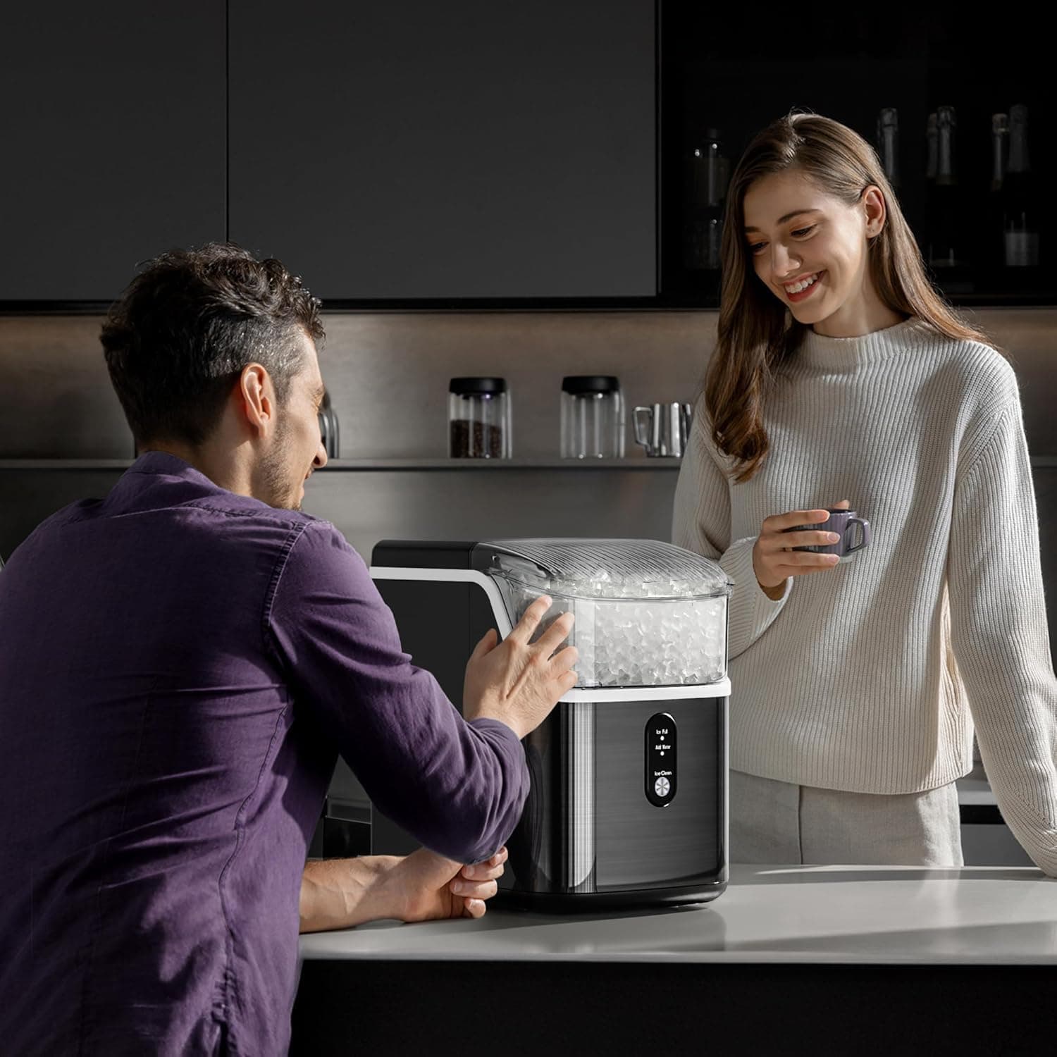 Nugget Ice Maker Countertop, 35Lbs/Day Portable Table Top Machine with Chewable & Crushed Ice, Self-Cleaning, One-Touch Opera - Image 8