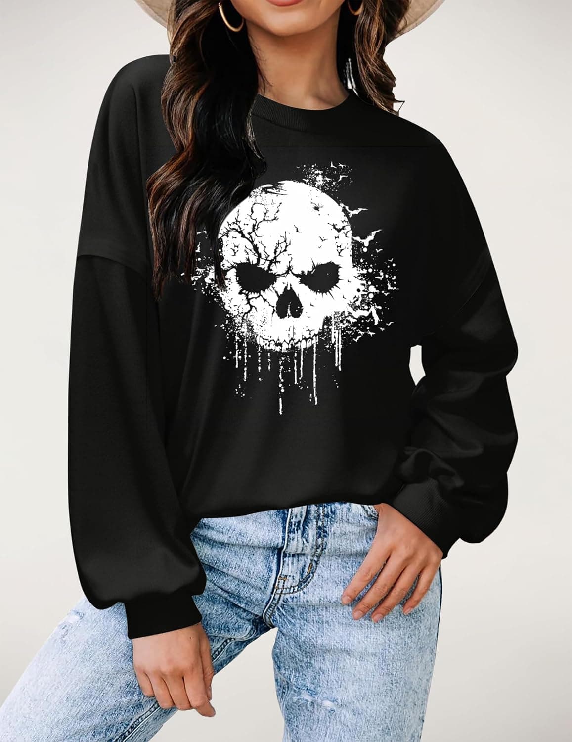 Zeagoo Women Crewneck Sweatshirts Pullover Tops Long Sleeve Shirts Loose Fit Tops Casual Fall Outfits Y2K Clothes 2024 Black-01 Small - Image 5
