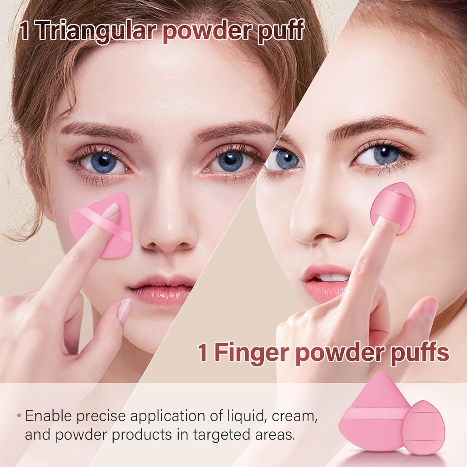 Makeup Brushes Set, Mlemle Professional 26 Pcs Makeup Kit, Include Powder Foundation Concealers Blush Eye shadows 21 Pcs Makeup Brushes and 2 Powder Puff, 3 Makeup Sponge(A01-Pink) - Image 7