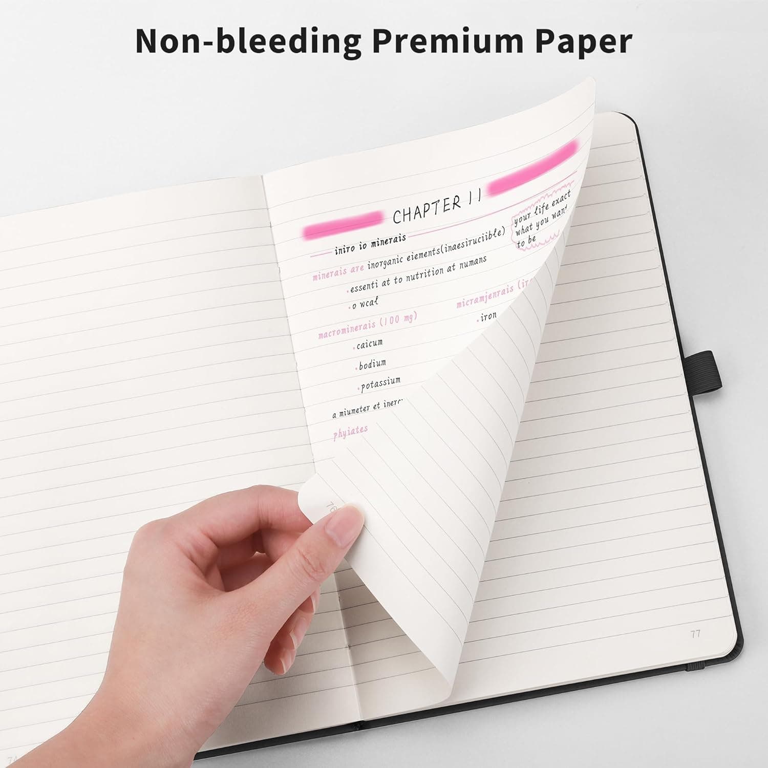 Cuaderno con Forro RETTACY, 192 Páginas Numeradas, Tamaño Mediano A5 (5.7'' x 8.3''), para Hombres y Mujeres, Diario, Escritura, Trabajo y Oficina, Tapa Dura de Cuero, Papel Grueso de 100 GSM (Marrón) Rayado Marrón - Image 6