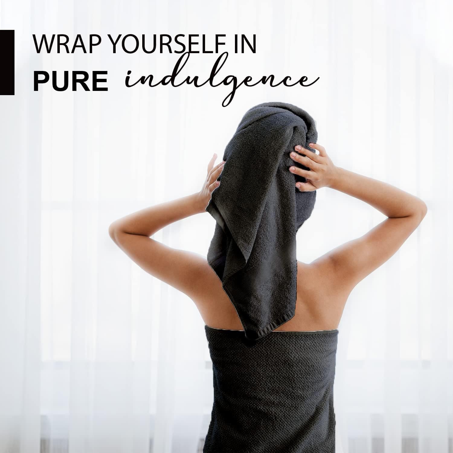 100% Cotton Bath Towels, 24x48 Pack of 6 Towels, Quick Dry, Highly Absorbent, Soft Feel Towel, Gym, Spa, Bathroom, Shower, Pool, Luxury Soft Towels (Grey, 24x48-6 Pack) 24x48 - 6 Pack Grey - Image 7