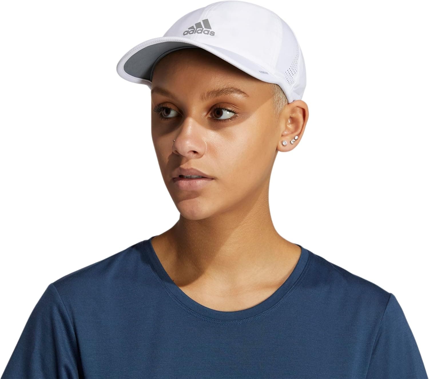 Adidas Unisex-Adult Superlite Hat – Lightweight Athletic Running Cap for Workouts One Size White/Silver Reflective/2.0 - Image 4