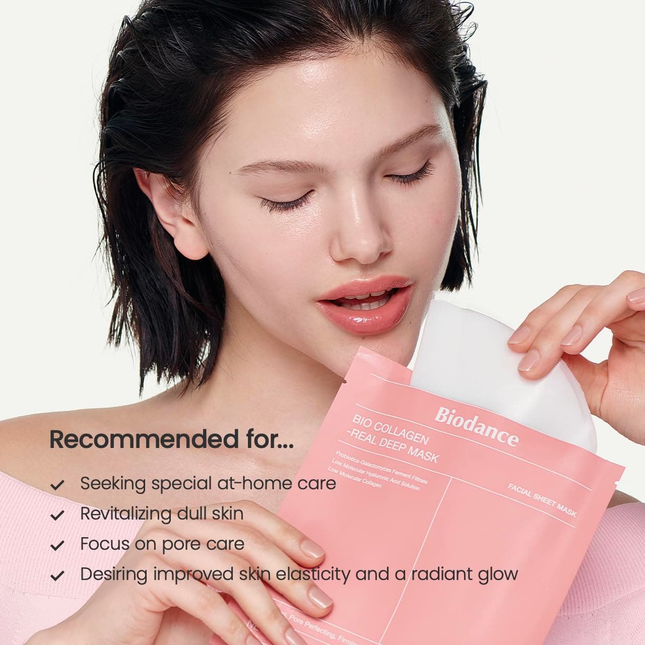 BIODANCE Bio-Collagen Real Deep Mask, Hydrating Overnight Hydrogel Mask, Pore Minimizing, Elasticity, Plumping Improvement, Korean Skincare, Stocking Stuffers for Teen Girls | 1.19oz(34g) x 4ea Collagen 4 Count (Pack of 1) - Image 10