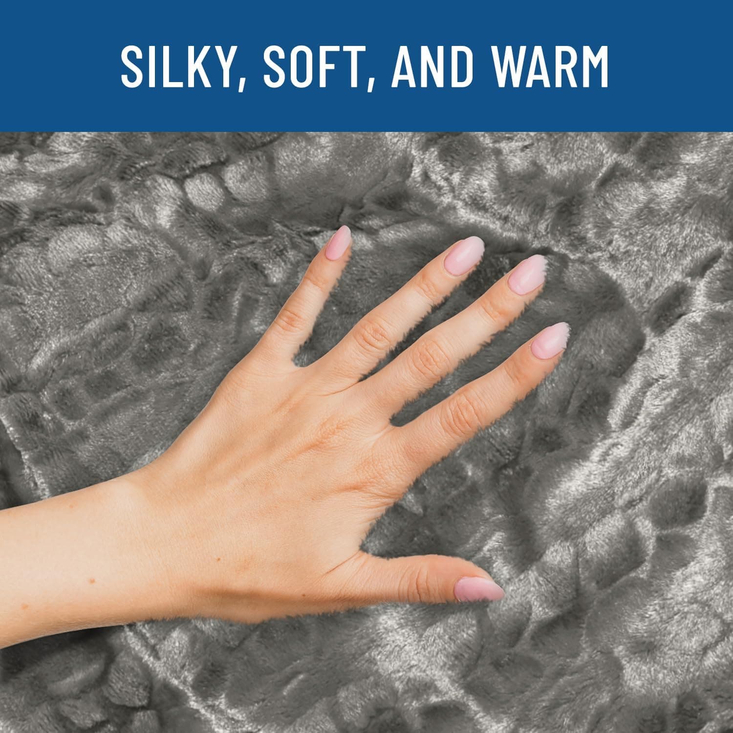 Everlasting Comfort Soft & Comfortable Gray Faux Fur Throw Blanket for Couch - (50"x65") Minky & Fluffy Fall Blankets & Throws, Plush Fuzzy Cover for Bed, Sofa & Living Room - Cozy Home Decor - Image 6