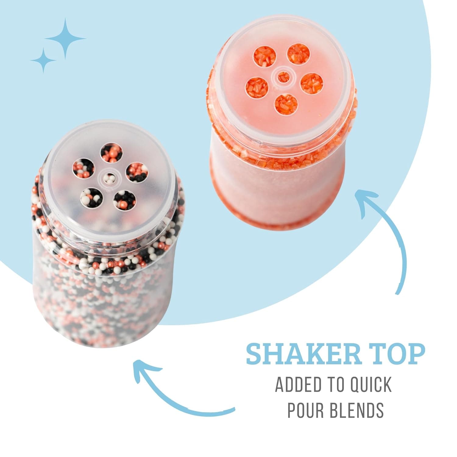 Sweets Indeed Halloween Sprinkles 4-Pack – 11.57 oz Jar Set | Candy Eyeball Mix, Bat & Pumpkin Quin Mix, Orange Sanding Sugar & Black/White/Orange Nonpareils | Cupcake & Cookie Decorations - Image 5