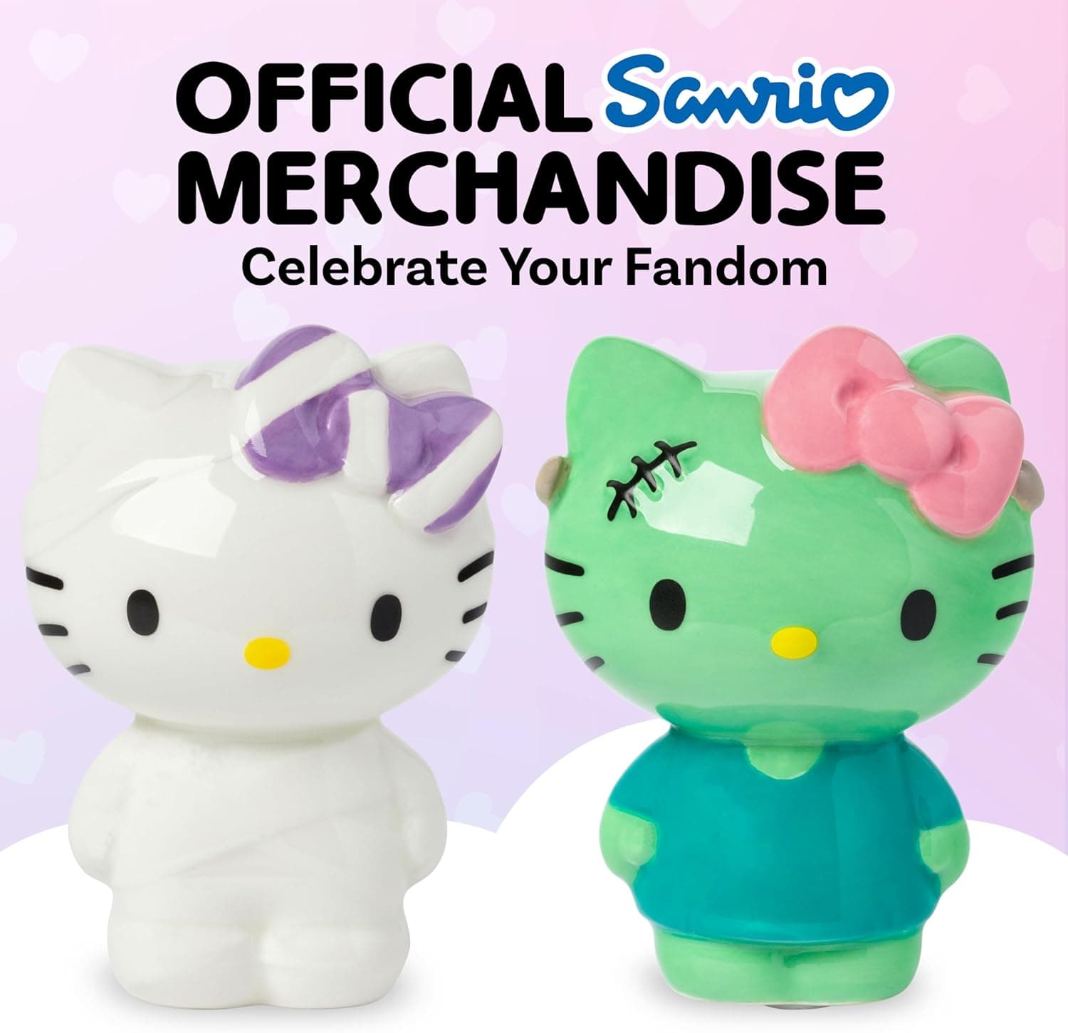 Silver Buffalo Sanrio Hello Kitty Halloween Ceramic Salt and Pepper Shaker Set, 5” L x 2” W x 3.5” H Sanrio Hello Kitty Christmas - Image 7