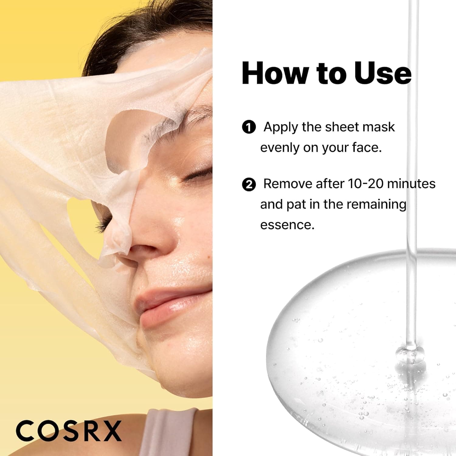 COSRX Snail Mucin Sheet Mask 10 EA with Snail Mucin Serum, Self Care, Face Masks for Dry, Sensitive Skin, Not Tested on Animals, No Parabens, No Sulfates, Korean Skin Care - Image 7