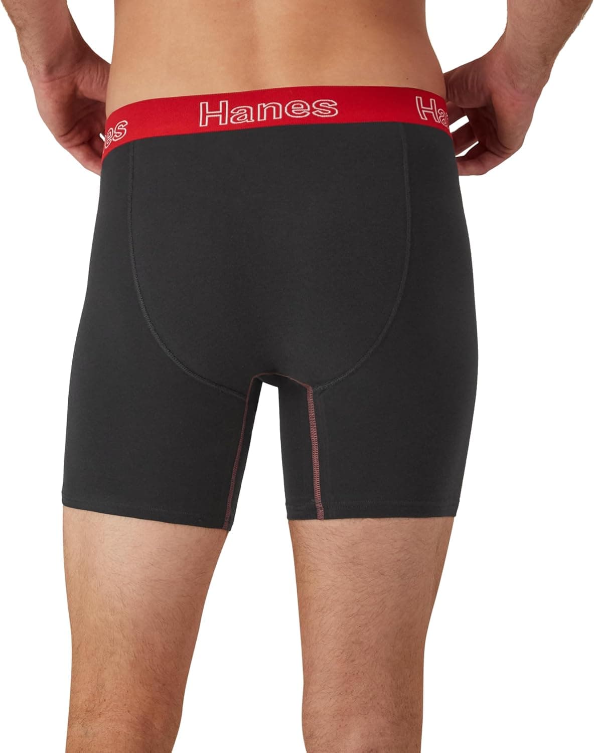 Hanes Men's Underwear, Stretch Cotton Boxer Briefs for Men, Moisture-wicking, Multi-Pack XX-Large Black Color Band - 6 Pack 6 - Image 5