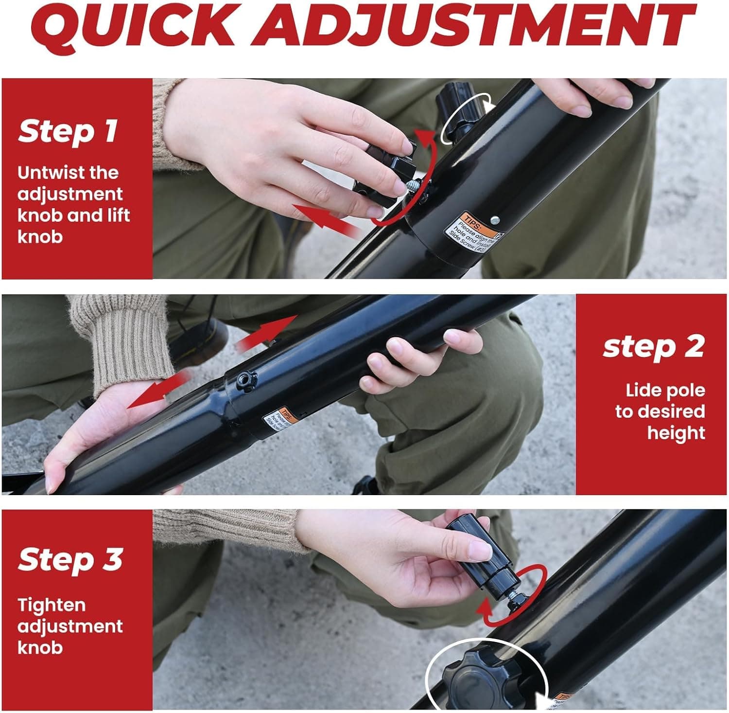 IGL Portable Basketball Hoop, 5.6-10FT Adjustable Basketball Goal System, 44 Inch Outdoor Basketball Hoop & Goals for Kids, Youth, and Adults in The Backyard, Driveway with PC Backboard Black - Image 4