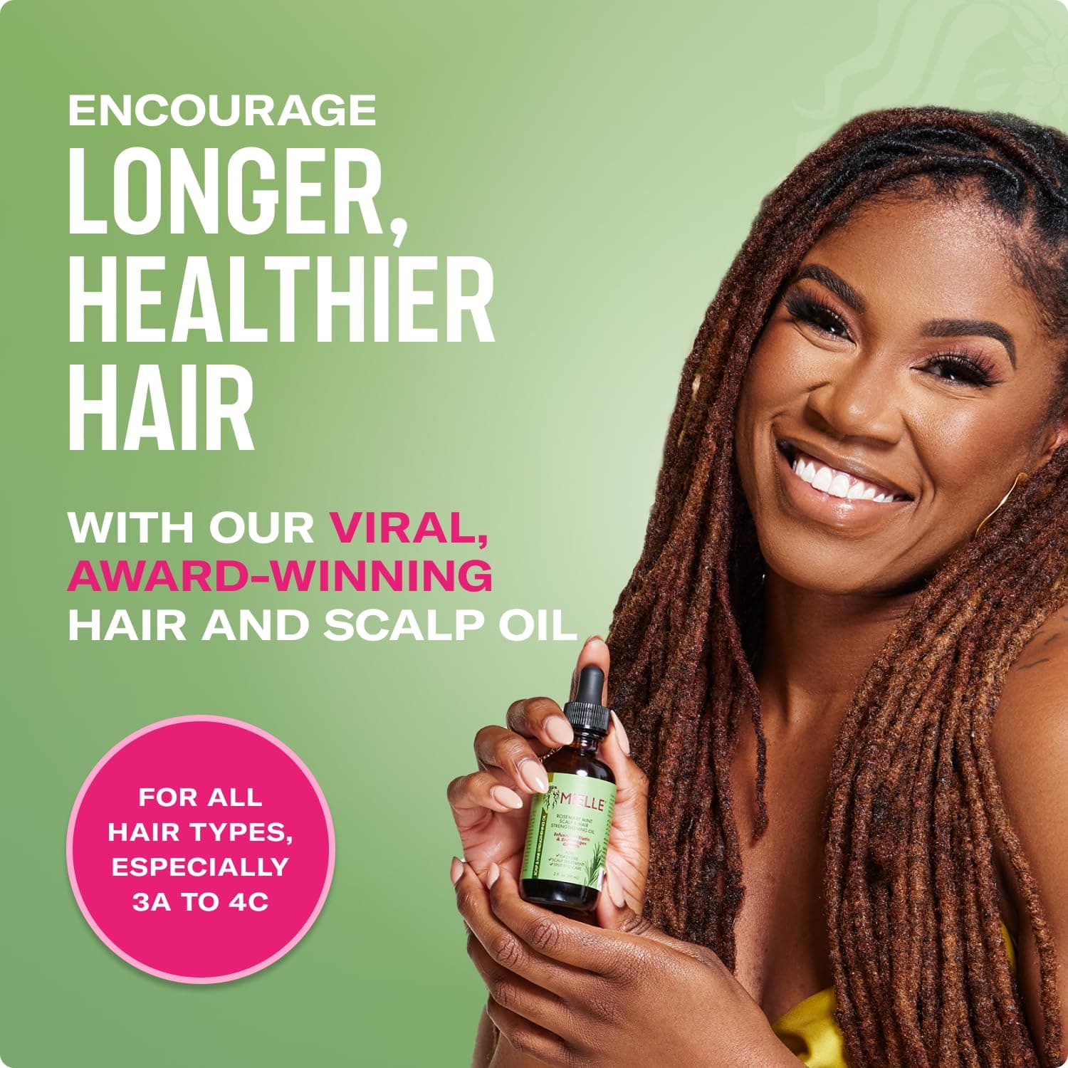 Mielle Organics Rosemary & Mint Hair Oil, Split Ends & Dry Scalp Treatment - Made with Biotin & Essential Oils for Strengthening, Soothing, Moisturizing & Encouraging Longer, Healthier Hair (2 Fl Oz) Original - Image 3