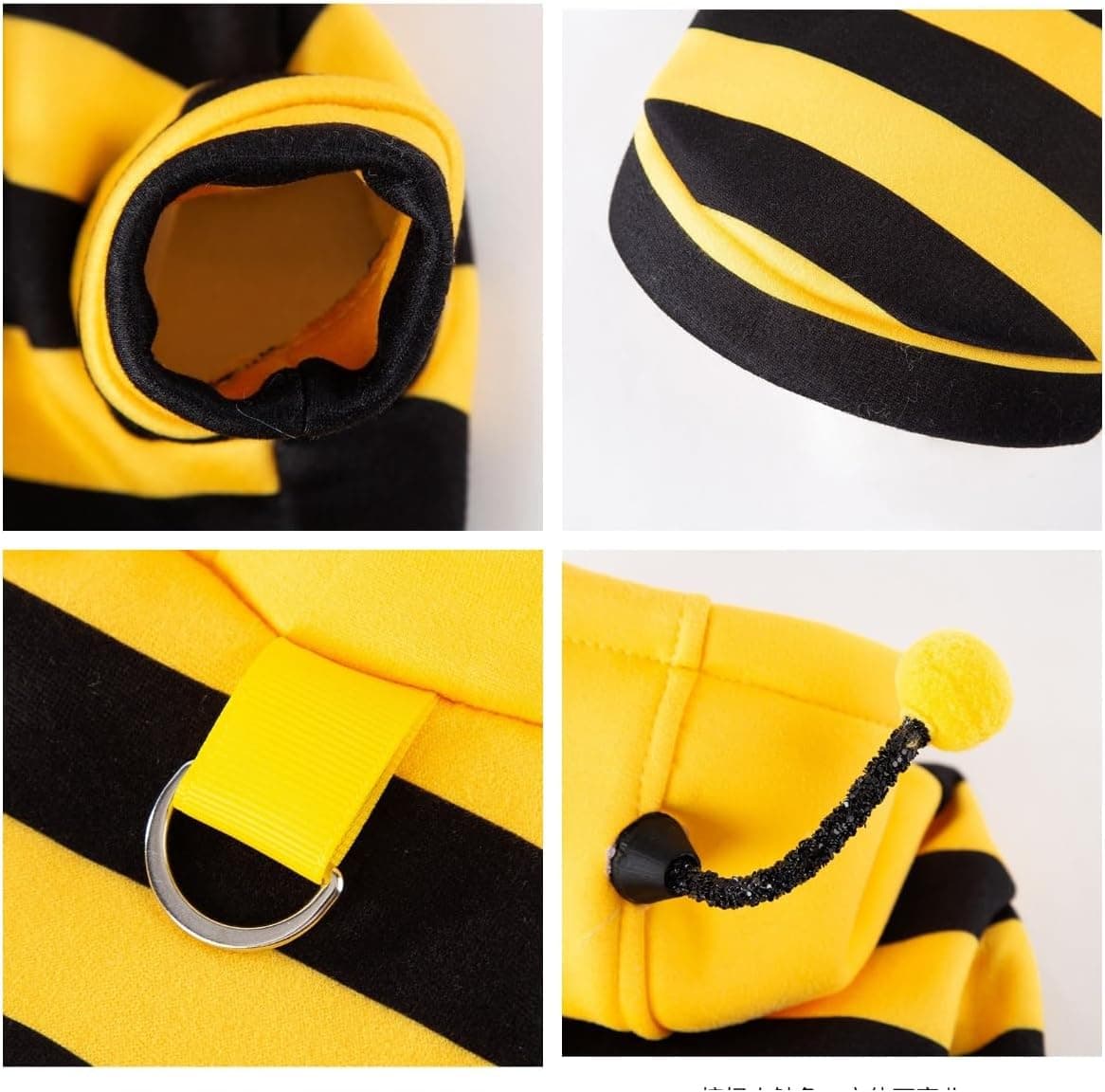 Amazon.com : Selena Cat Bee Antennae Costume Hoodies Cute Bee Stripes Dog Kitten Puppy Pet Apparel (Medium,Yellow&Black) : Pet Supplies - Image 8