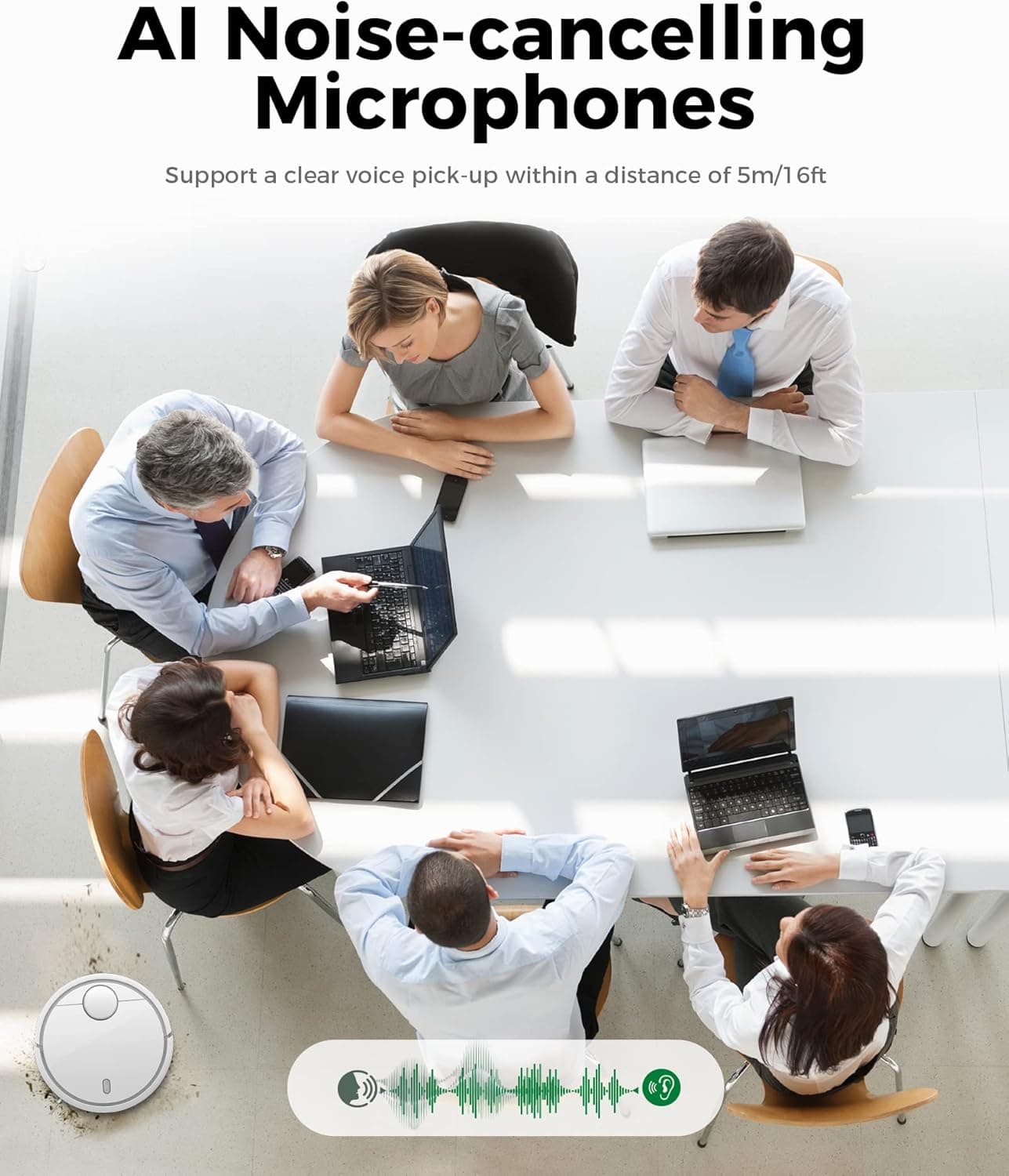 WYRESTORM 4K Webcam with AI Tracking, 120° FOV Wide Angle, Auto Framing, 90fps, 8X Digital Zoom, Dual AI Noise-canceling Mics, Video Conference Room Camera, Zoom Certified, Works for Microsoft Teams Focus 210 - Image 4
