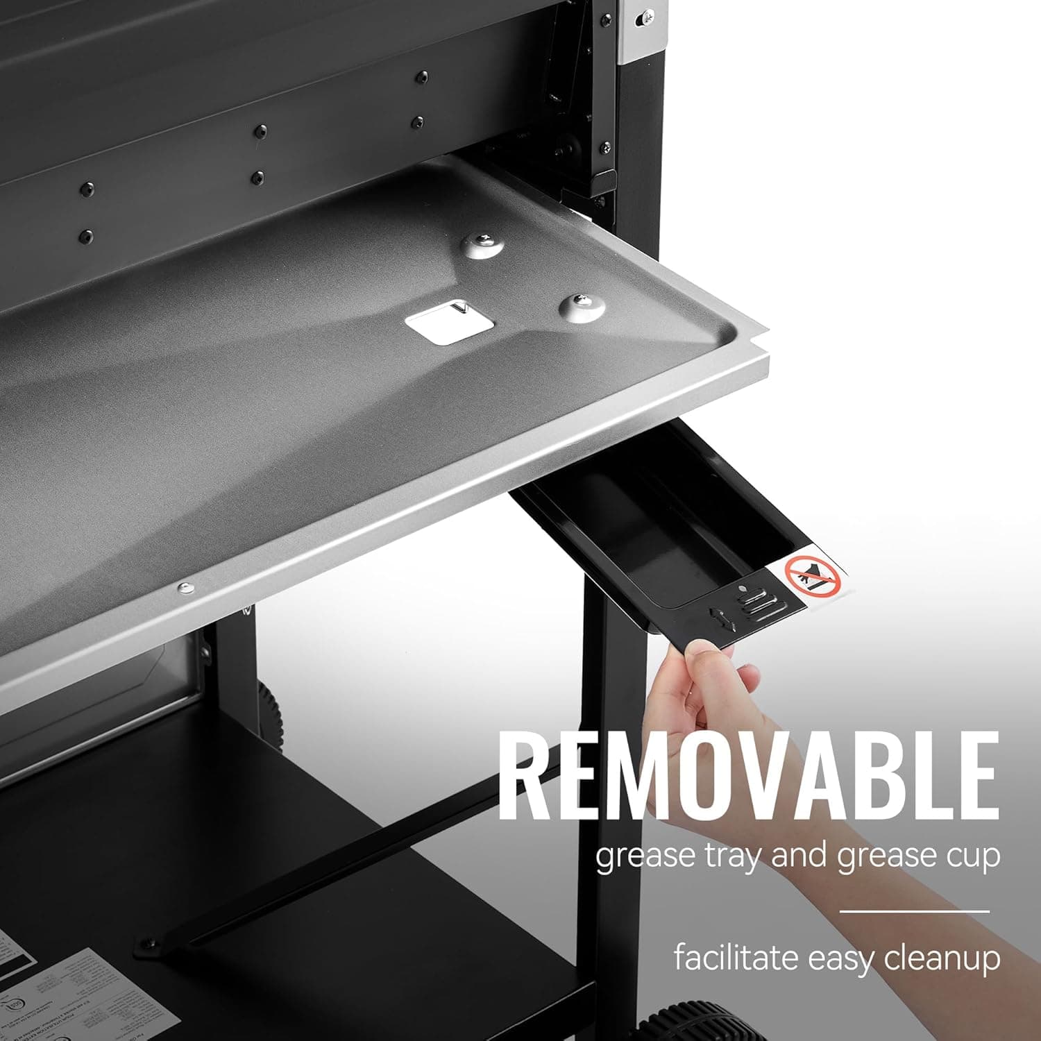 Royal Gourmet GA5401T 5 Burner Propane Gas Grill with Side Burner and Sear Burner, Stainless Steel Gas BBQ Grill with 61,000 BTUs Output for Barbecue Grilling & Backyard Cooking, Silver - Image 10