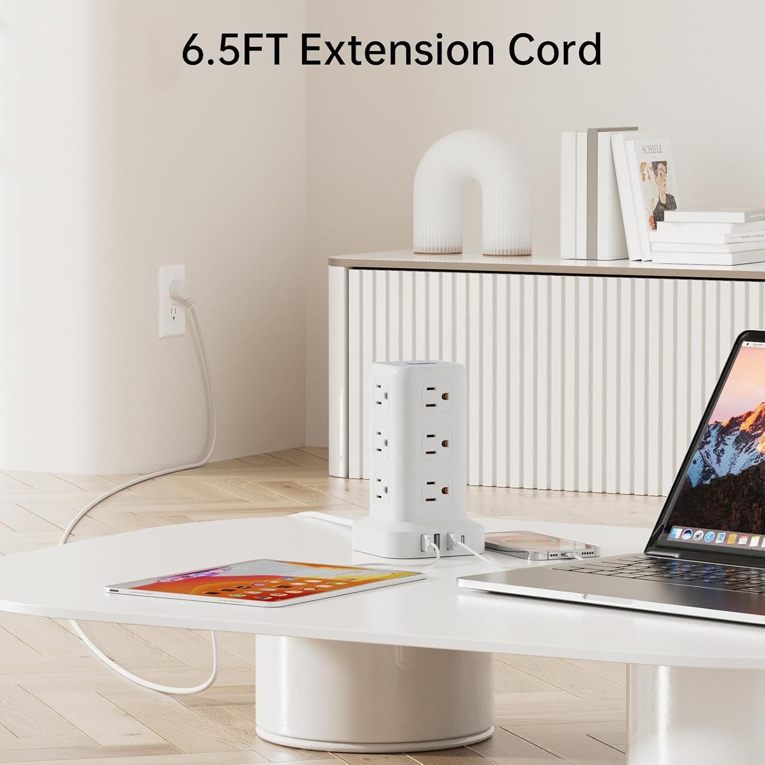 Power Strip with 12 Outlets 4 USB (1 USB C), 6.5Feet Extension Cord with Multiple Outlets, Charging Station - Image 7