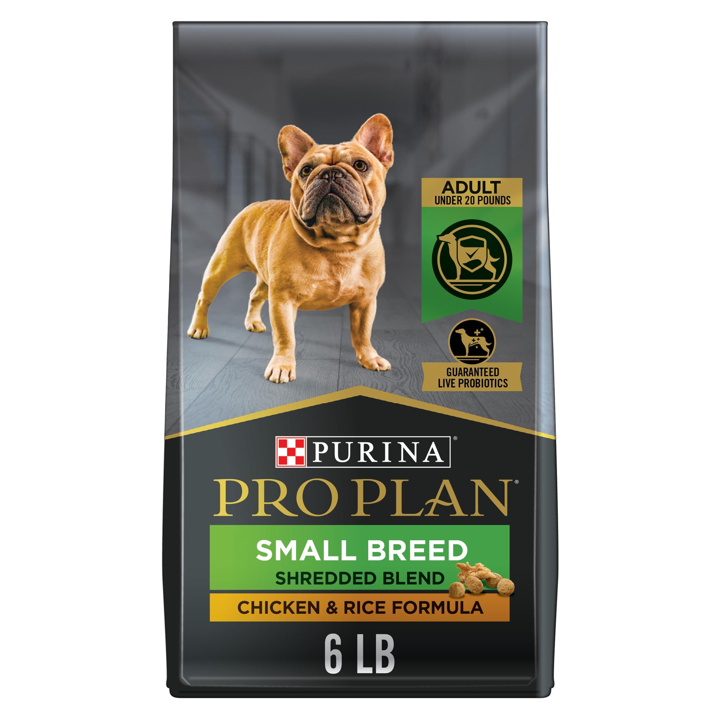Purina Pro Plan Small Breed Dog Food With Probiotics for Dogs, Shredded Blend Chicken & Rice Formula - 6 lb. Bag Chicken & Rice Shredded Blend 6 Pound (Pack of 1)