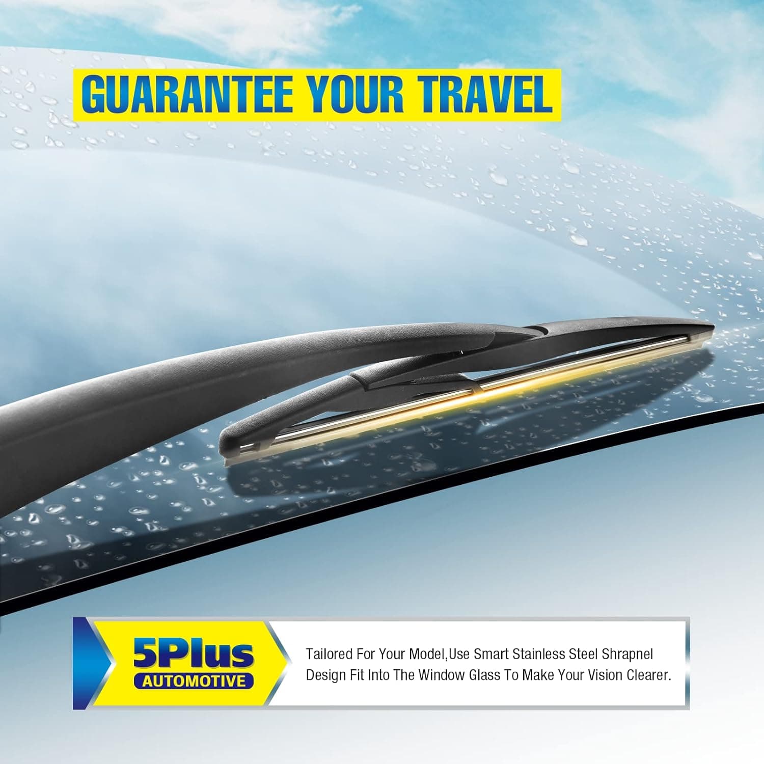 5 PLUS® 14 Inch Rear Wiper Blade Replacement for Subaru Forester 2024-2006 Ascent 2024-2019 Impreza 2011-2004 Outback 19-05 Tribeca 14-06/Honda CRV 11-07 Fit 20-07 BACK Windshield Wiper(14B/H354) 14"(14-B/H354) - Image 4