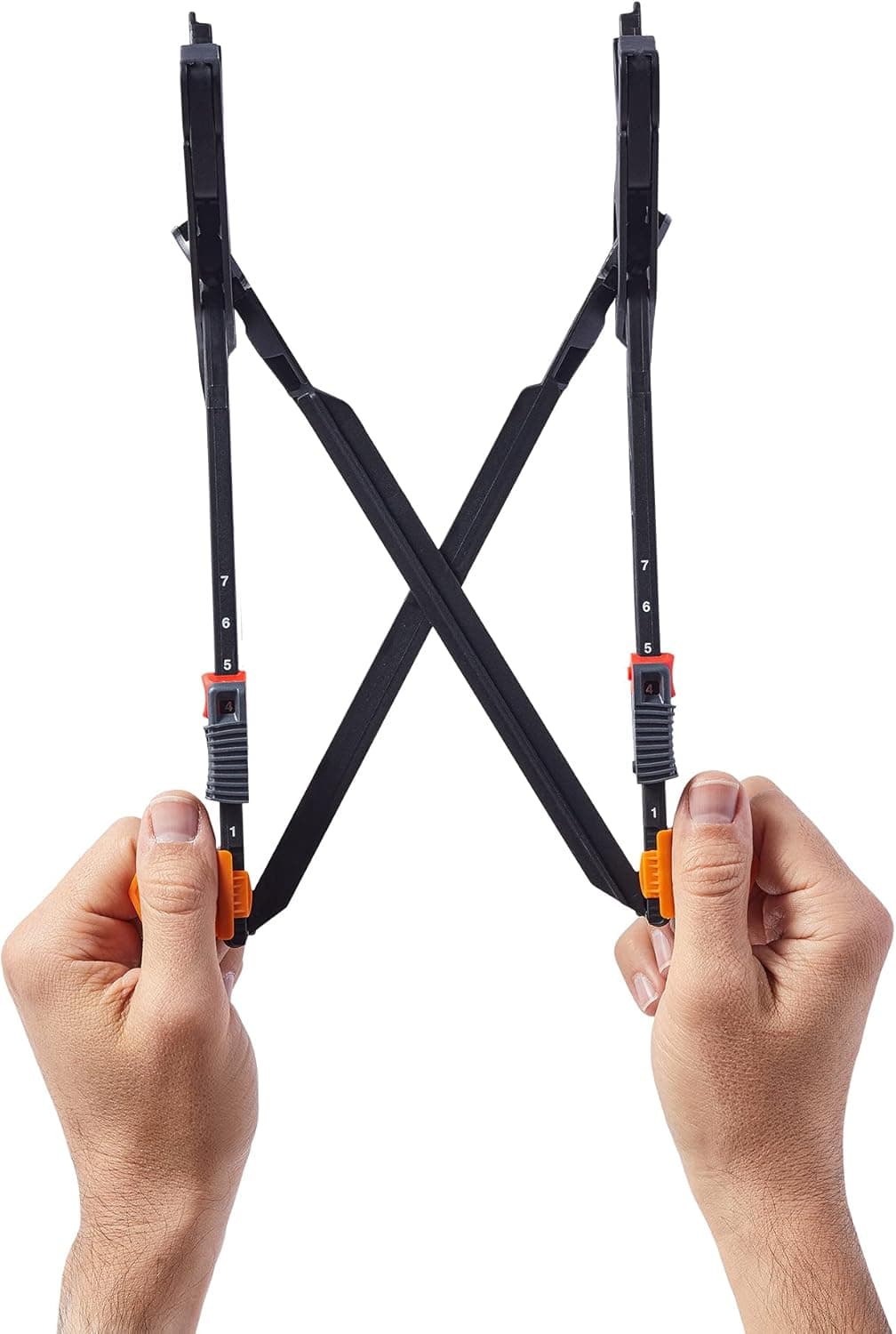 Roost V3 - Ultra Portable and Adjustable Laptop Stand - Eye‑Level Anywhere - 6.5 to 12.5 inch Screen Lift - Patented Rigid Folding Structure and Self-Adjustings Laptop Grips (for 12" to 18" laptops) V3 Black - Image 6