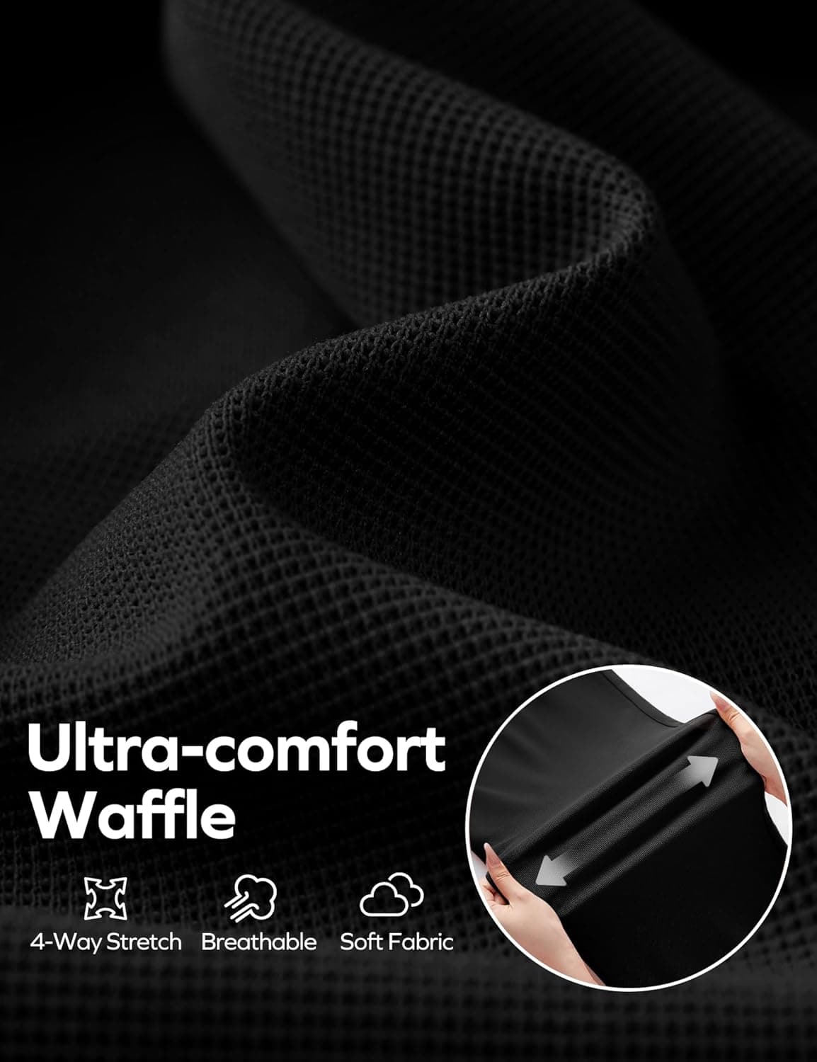 Ewedoos Wide Leg Pants Woman Stretchy Work Dress Pants Women Pull on Business Casual Slacks Trousers Fall Outfits 26"/28" Black- 28'' Regular Medium - Image 5