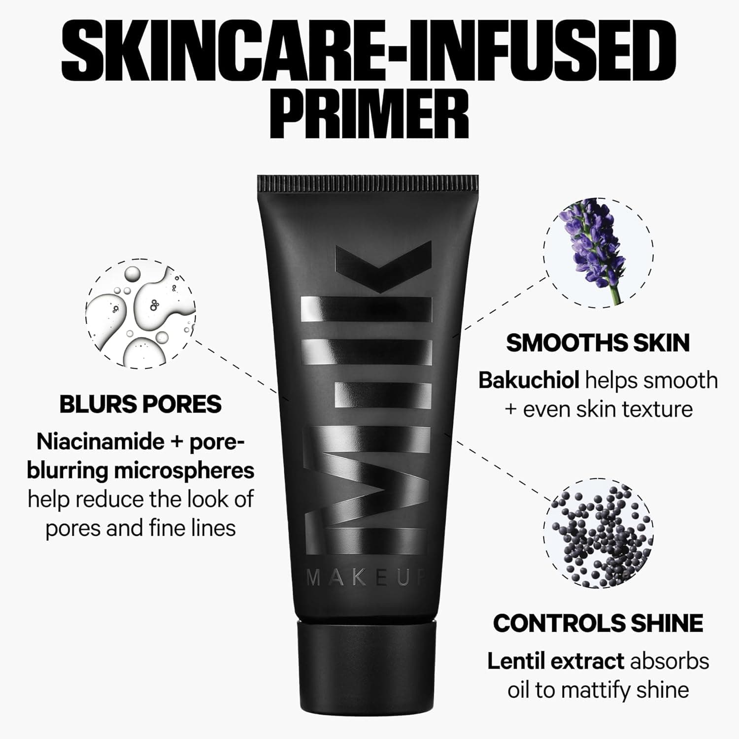 Milk Makeup Pore Eclipse Mattifying Primer – Blurs Pores, Controls Shine + Holds Makeup for Up to 12 Hours – Creates a Smooth, Even Base for a Soft, Long-Lasting Matte Finish 0.68 Ounce (Pack of 1) - Image 5