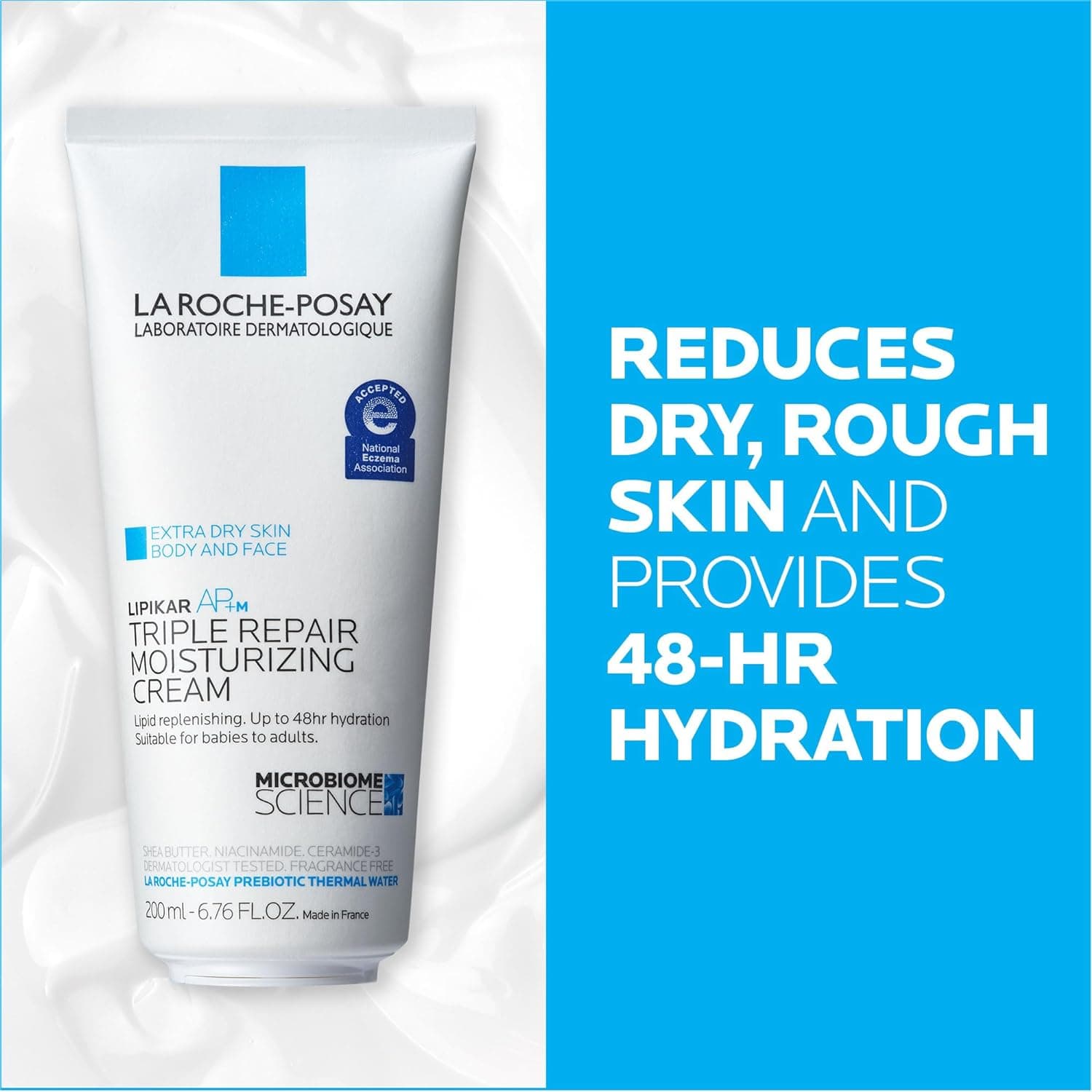 La Roche-Posay Lipikar AP+ Triple Repair Moisturizing Cream | Face & Body Lotion For Dry Skin | Shea Butter & Niacinamide Moisturizer | Gentle Face & Body Cream For Dry, Rough & Sensitive Skin 6.7 Fl Oz (Pack of 1) - Image 7