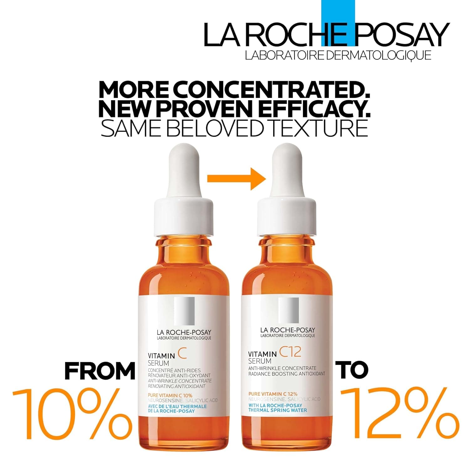 La Roche-Posay Pure 12% Vitamin C Serum For Face With Hyaluronic Acid & Salicylic Acid, Hydrating Face Serum, Boost Radiance & Reduce Wrinkles, 2 Formulas for Normal or Oily Skin Control Normal/Balances Skin 1.01 Fl Oz (Pack of 1) - Image 3
