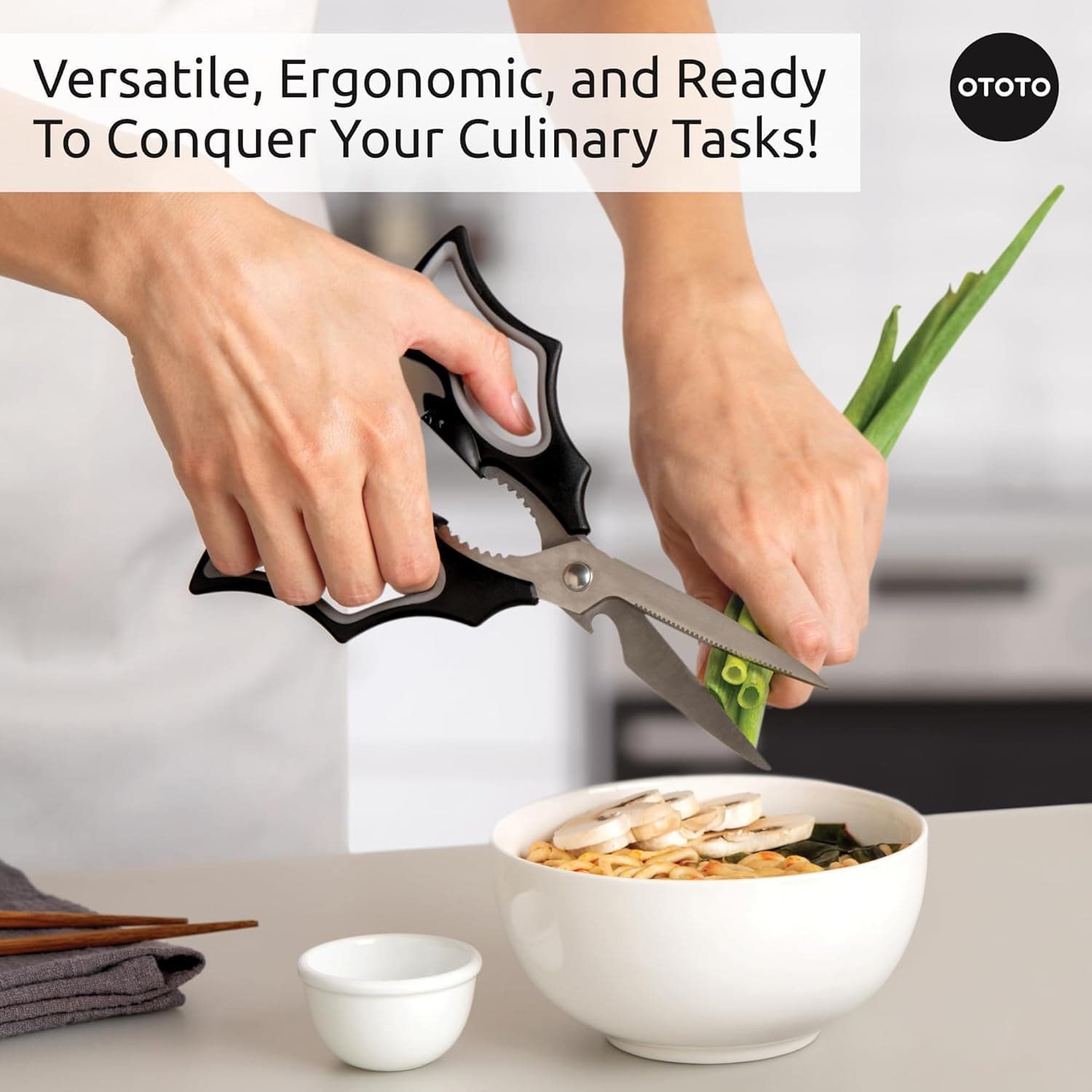 OTOTO Elizabat Kitchen Scissors - Halloween Goth Cute Bat Kitchen Shears, Gothic Scissors Utensils - Spooky Bats Halloween Gifts, Cute Gadgets - Image 4