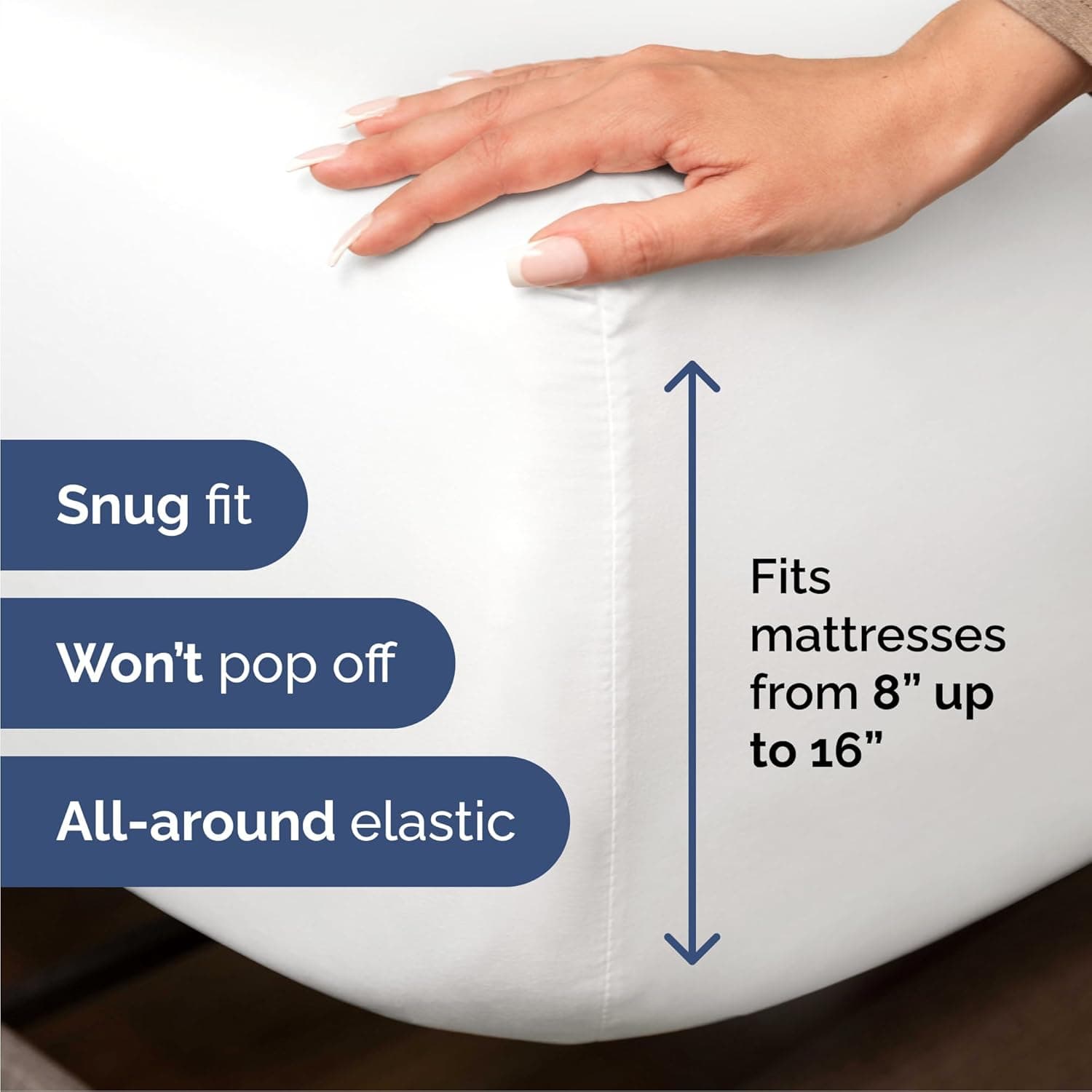 CGK Unlimited 4 Piece Sheet Set - Comfy Breathable & Cooling Sheets - Hotel Luxury Bed Sheets for Women, Men, Kids & Teens - Deep Pockets, Easy-Fit, Soft & Wrinkle Free Sheets - Queen, 01 - White Queen 01 - White - Image 4