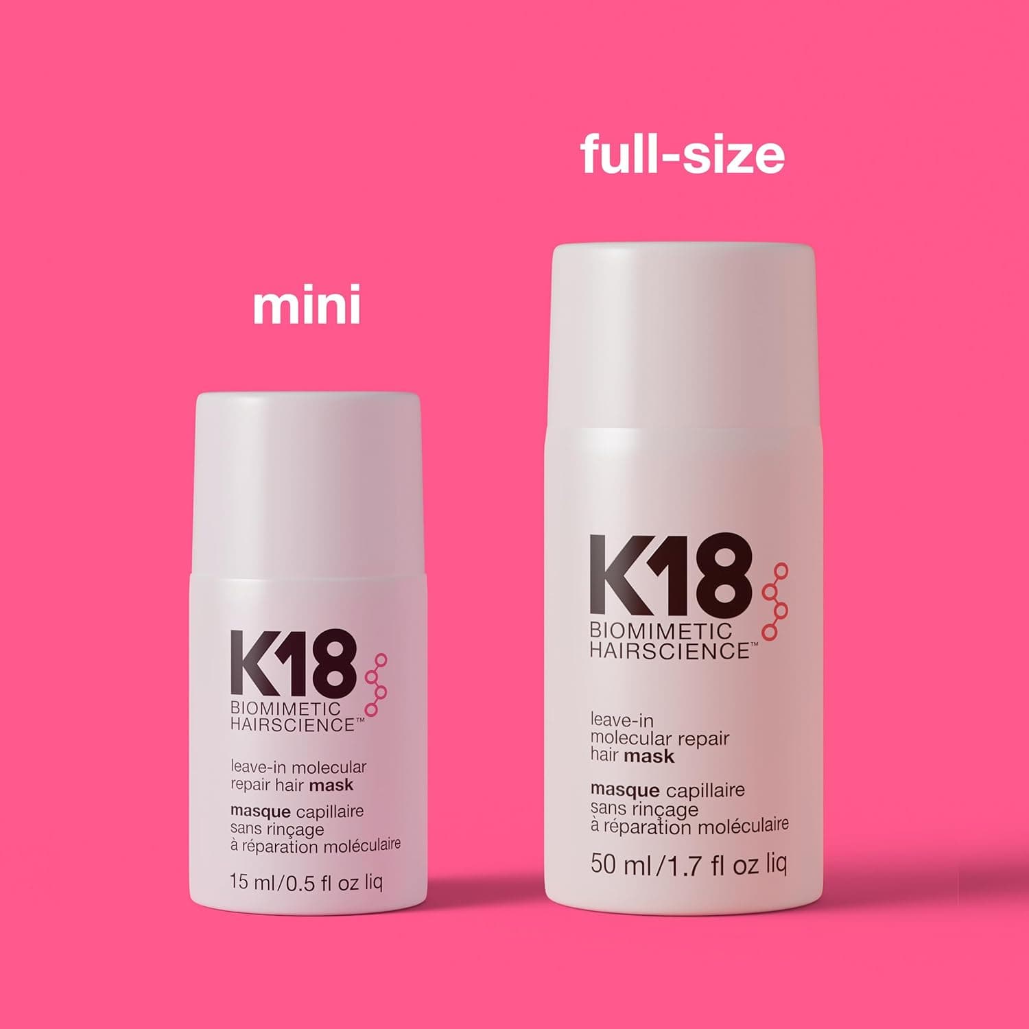 K18 Leave-In Molecular Repair Hair Mask, Patented, Lasting Repair For Dry, Frizzy, Damaged Hair, Reverse Damage In 4 Minutes From Bleach, Color, Chemical Services + Heat 0.51 Fl Oz (Pack of 1) - Image 10
