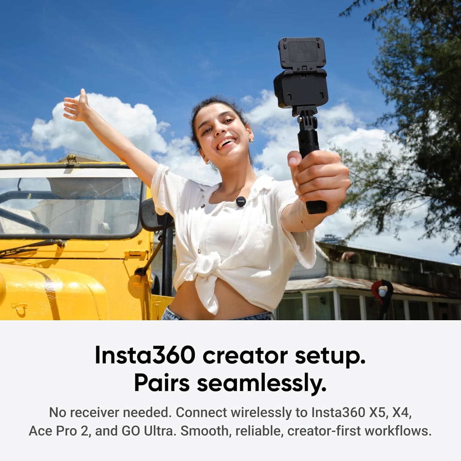 Transmisor Insta360 Mic Air, 7.9g Ultraligero, Micrófono Inalámbrico, Cancelación de Ruido, Vlog, Streaming, Compatible con X5/X4/X4 Air/Ace Pro 2/GO Ultra - Image 5