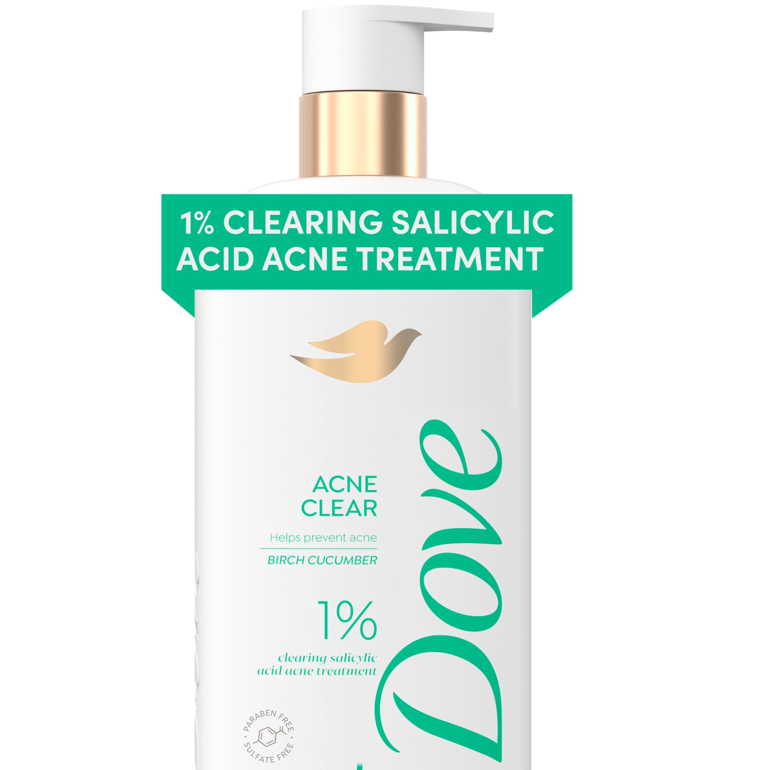Dove Serum Body Wash Acne Clear for troubled skin with Salicylic Acid 18.5 Fl Oz 18.5 Fl Oz (Pack of 1)