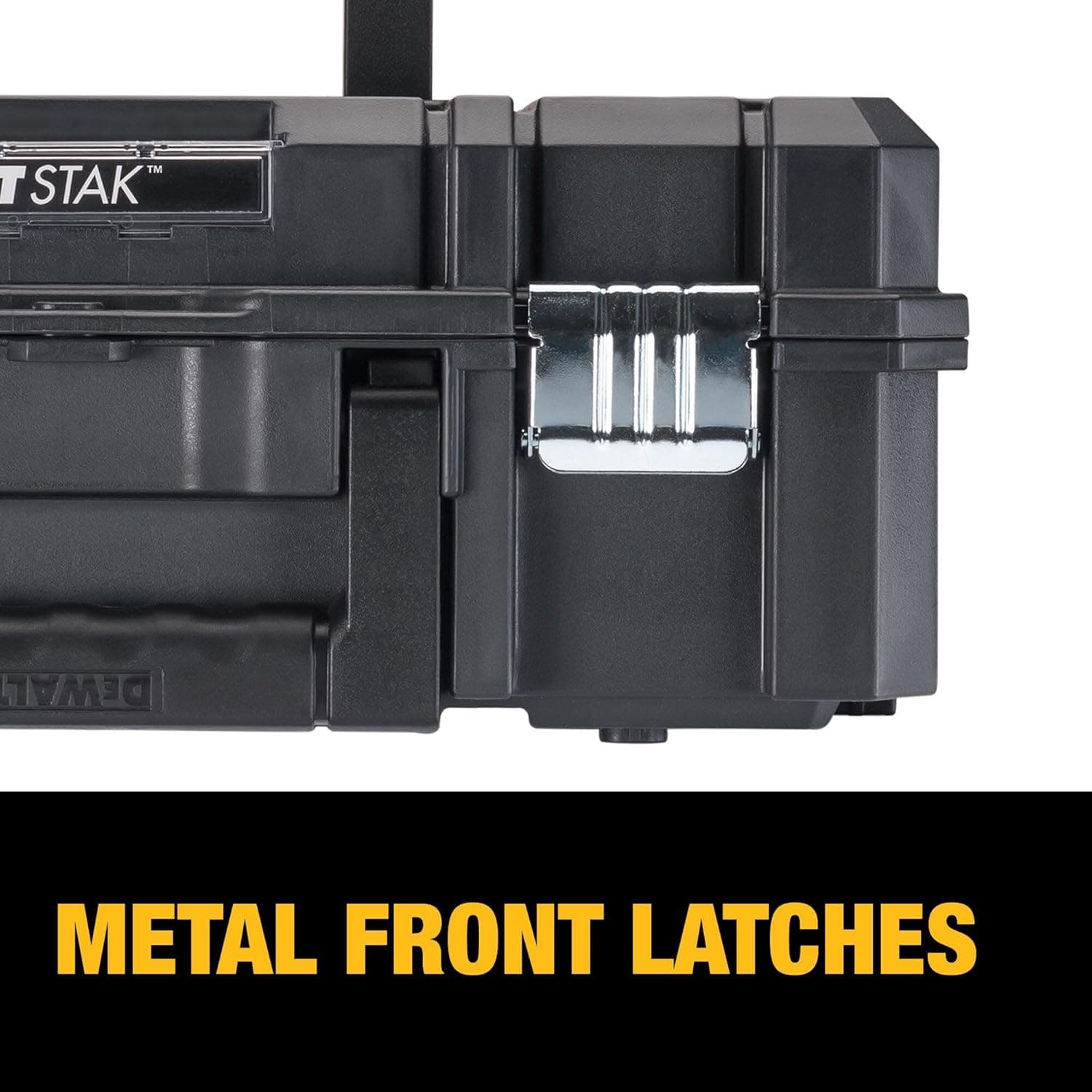 DEWALT TSTAK II Tool Box, Flat Top Tool Storage Case, Organizer Box Holds Up To 66 lbs, Flexible Platforms for Stacking, 13 Inch (DWST17807) 1 Count (Pack of 1) Flat Top Toolbox - Image 13