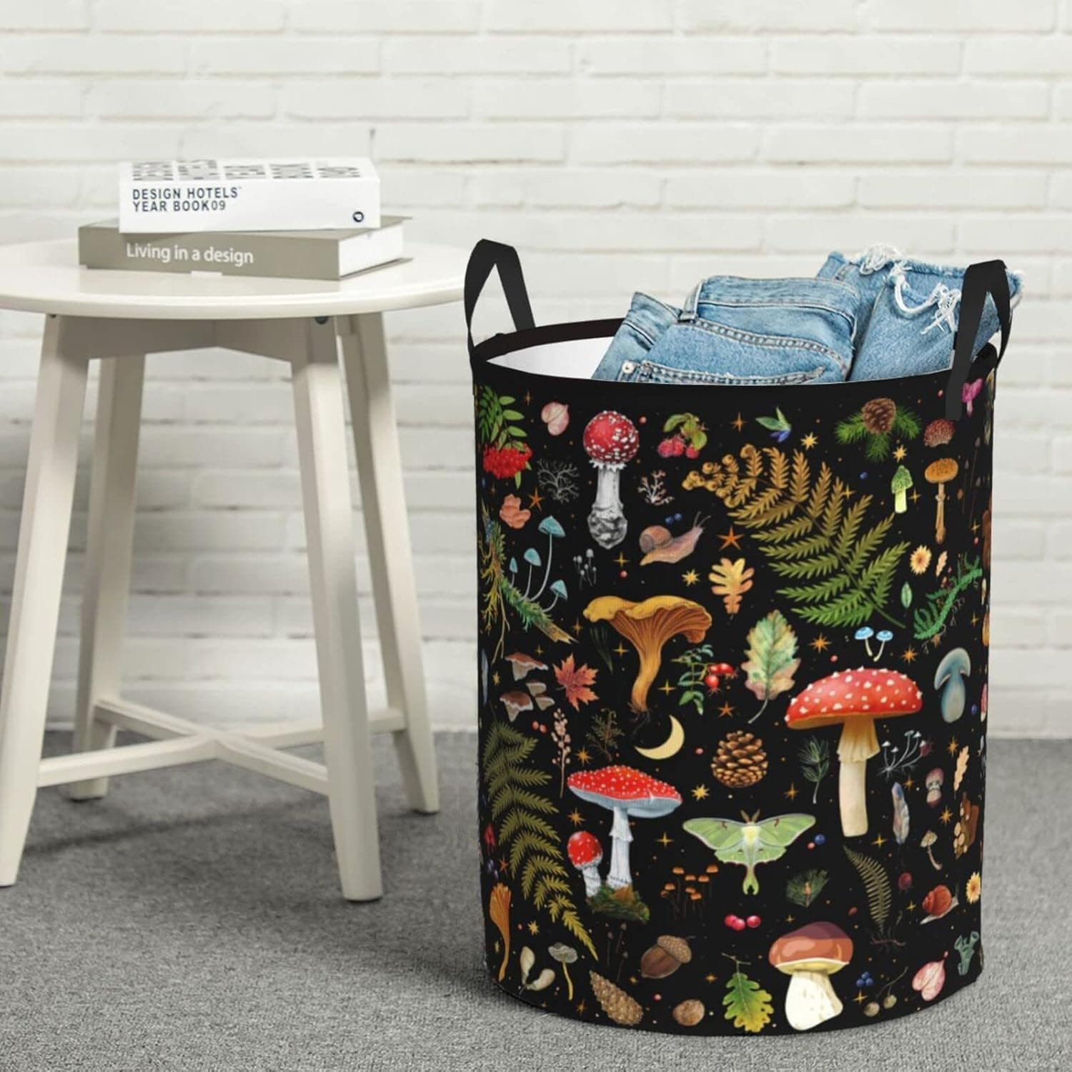 Mushroom Laundry Basket, Mushroom Decor Laundry Bag with Handles-Collapsible Storage Bin Mushroom Decor for Bedroom, Nursery Hamper, Toy Storage, 13.4X16.5IN Mushroom Small - Image 5