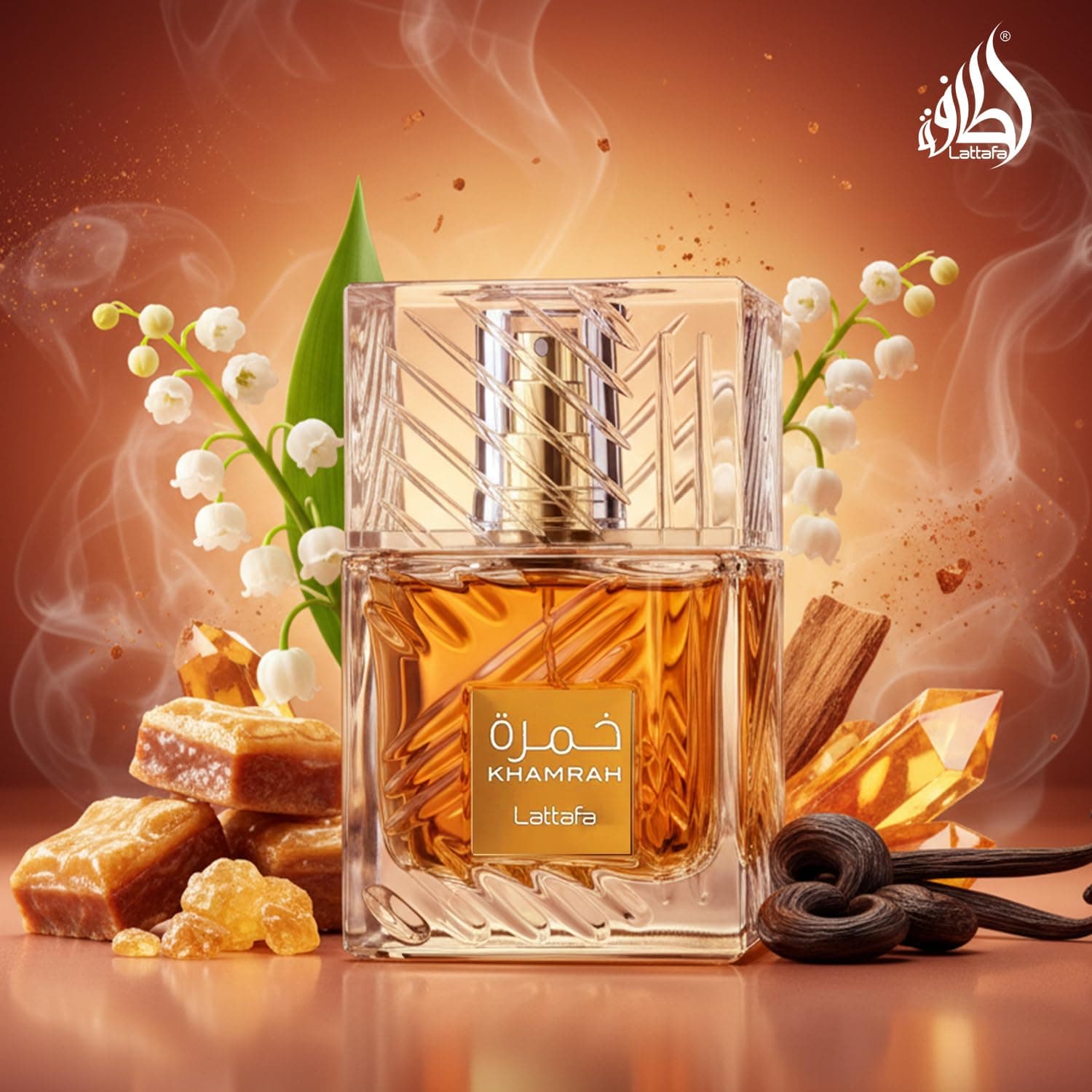 Lattafa Khamrah - Vanilla, Warm Spicy, Amber, Cinnamon - Eau de Parfum Long-Lasting Fragrance for Unisex, 3.40 Ounce / 100 ml 3.4 Fl Oz (Pack of 1) Aromatic Spicy - Image 6