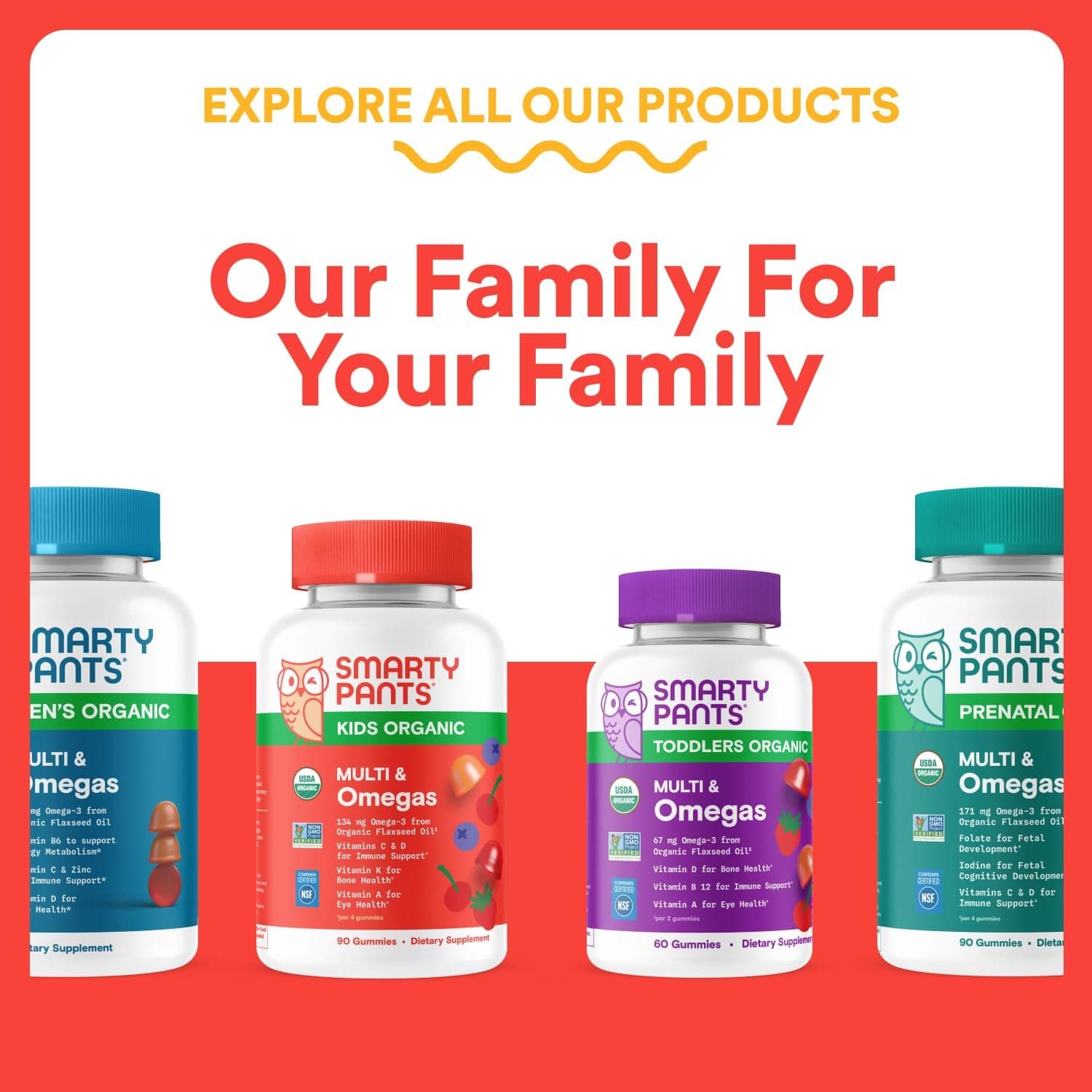 SmartyPants Kids Multivitamin Gummies - Fórmula Mejorada: Omega 3 (DHA/EPA), Vitaminas D3, C, B12, B6, Vitamina A, K y Zinc, Sin Gluten, Tres Sabores Frutales, 60 Conteo (Suministro de 30 Días) Tres Frutas NUEVO 1 Conteo (Paquete de 1) - Image 13