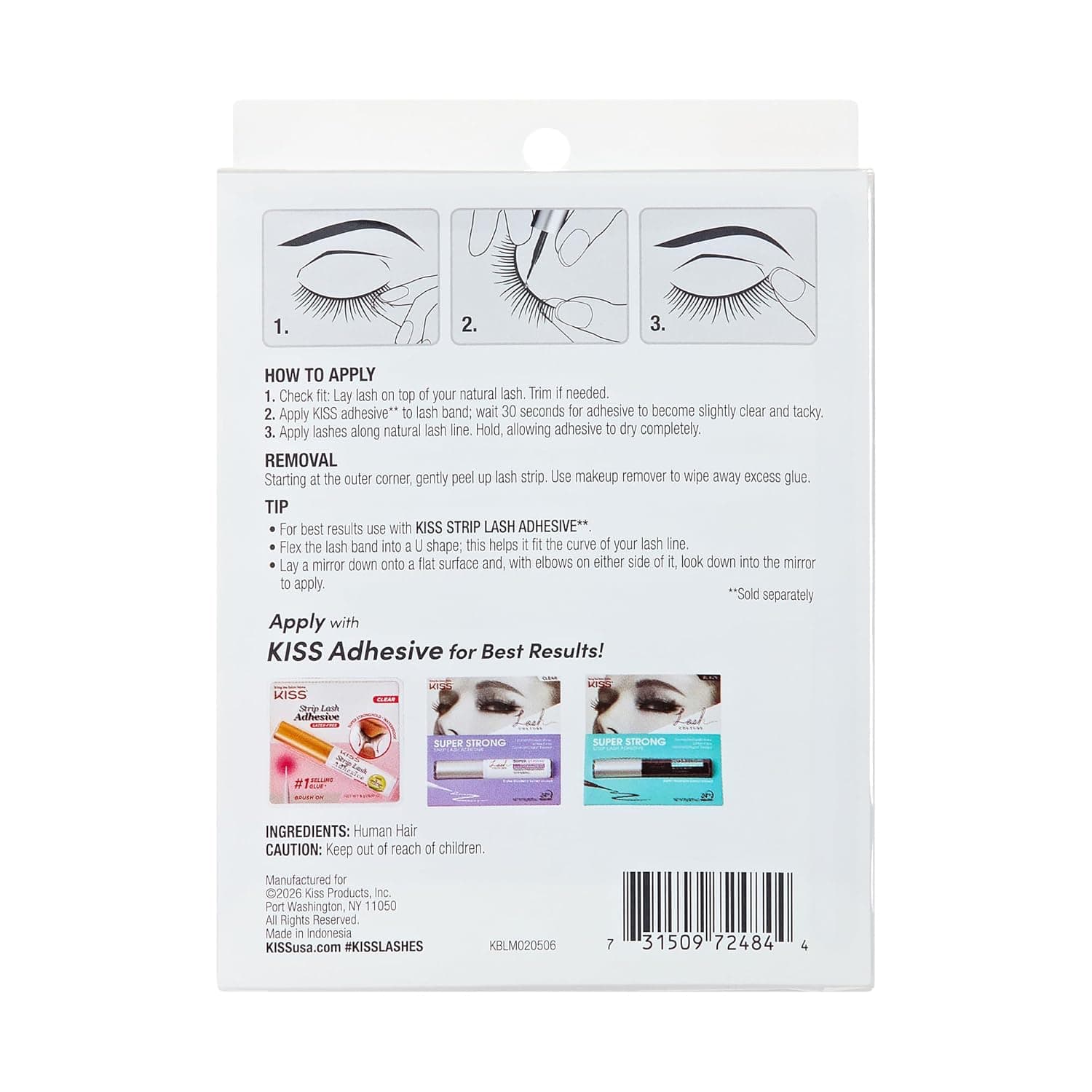 KISS So Wispy, False Eyelashes, 'Pompadour', 16mm, Includes 5 Pairs Of Lashes, Easy to Apply, Reusable Lash Clusters Medium Volume - Multi Pack - Image 9