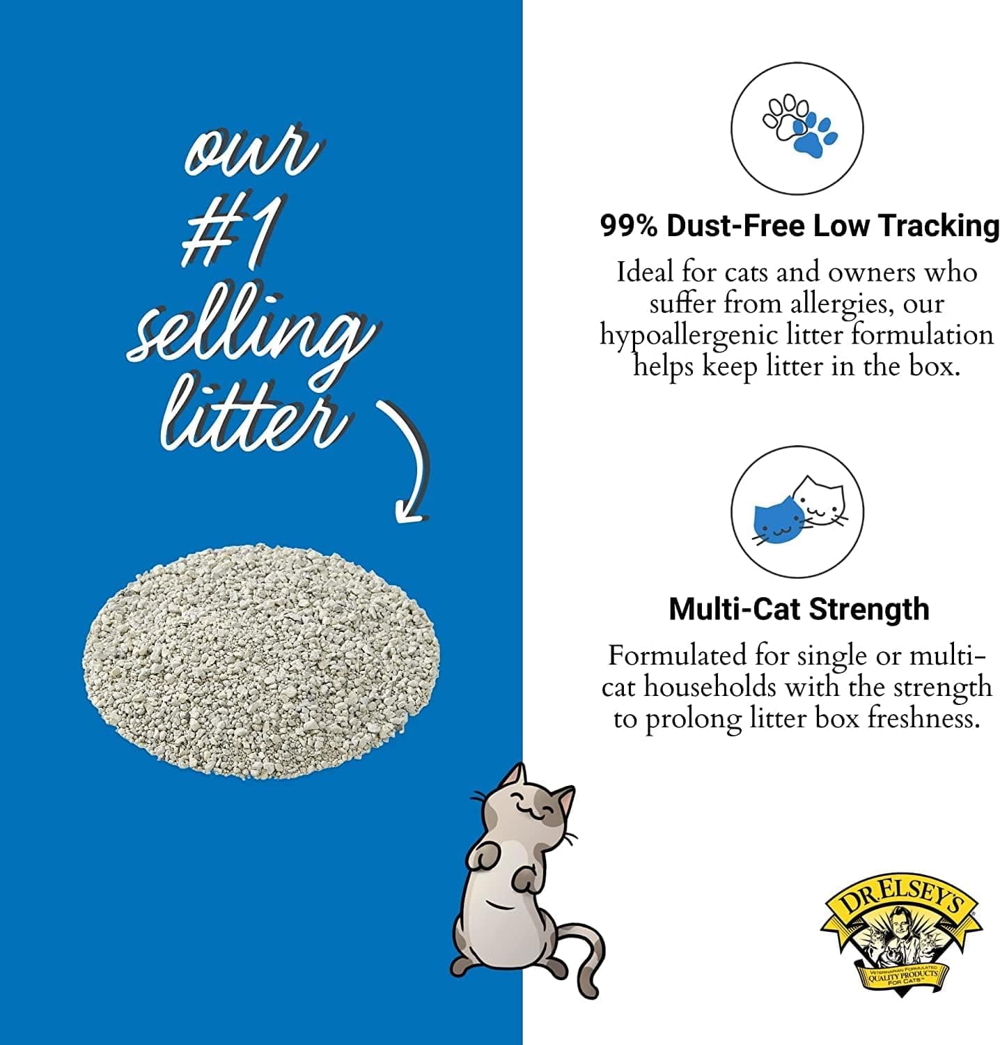 Dr. Elsey's Ultra UnScented Clumping Clay Cat Litter 40 lb. Bag - Image 8