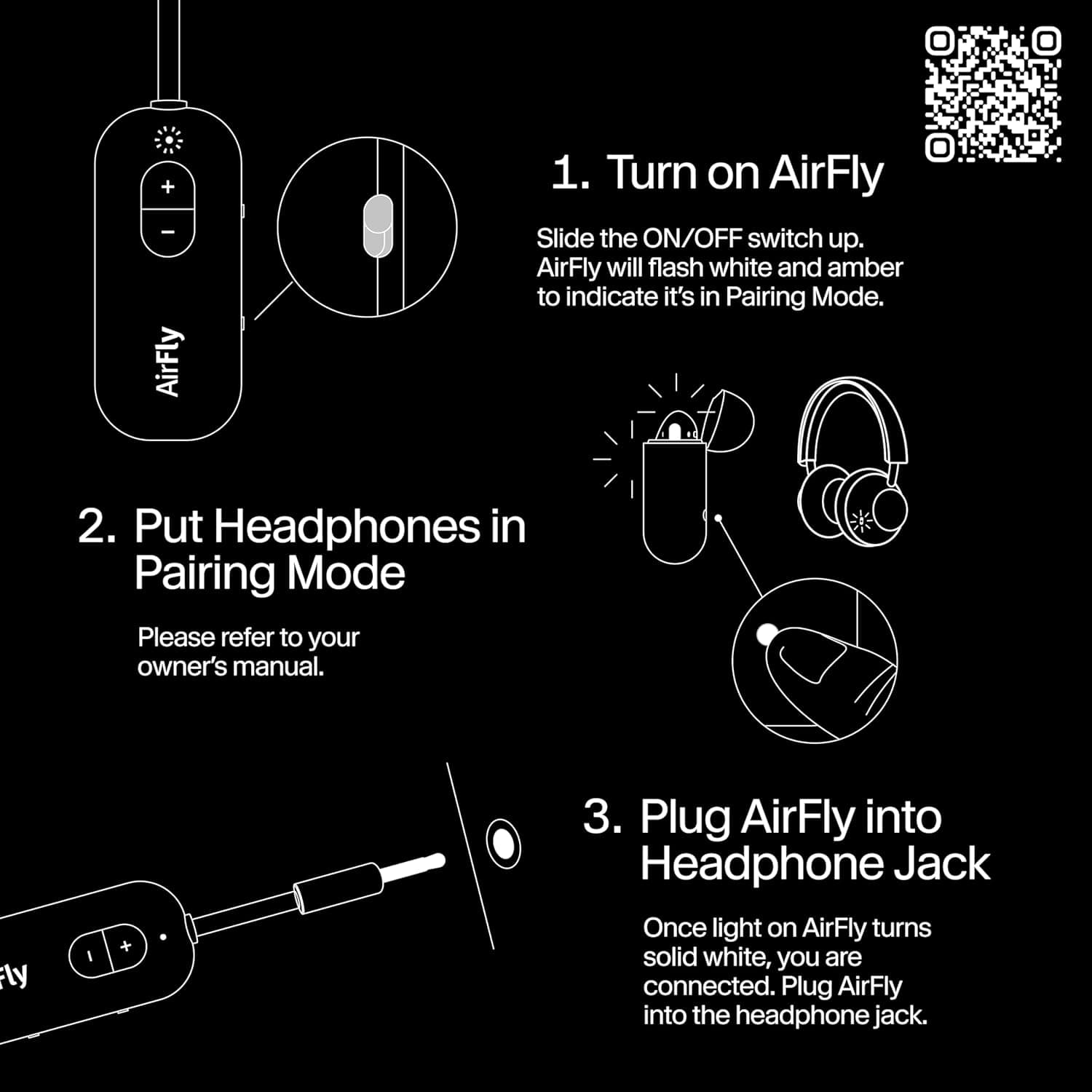 Twelve South AirFly SE | Bluetooth Wireless Audio Transmitter Adapter for AirPods/Headphones, 20+ Hr Battery, Works with 3.5mm aux Jacks on Airplanes, TVs, Gym Equipment, and Travel AirFly SE White - Image 11