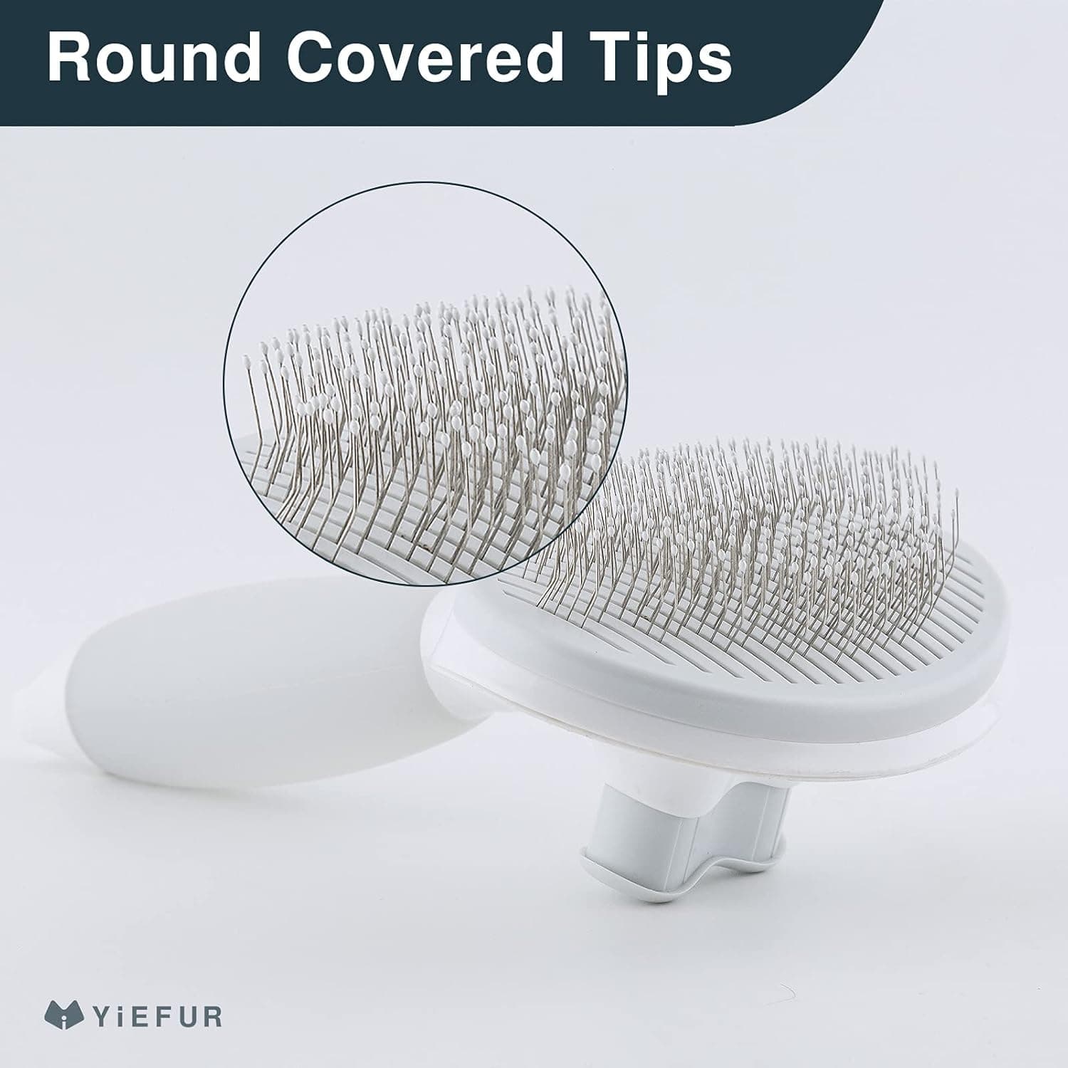 Cat Hair Brush,Cat Brush for Shedding,Soft Silicone Self Cleaning Brushes for Short and Long Haired Cats for Grooming and Shedding White - Image 4