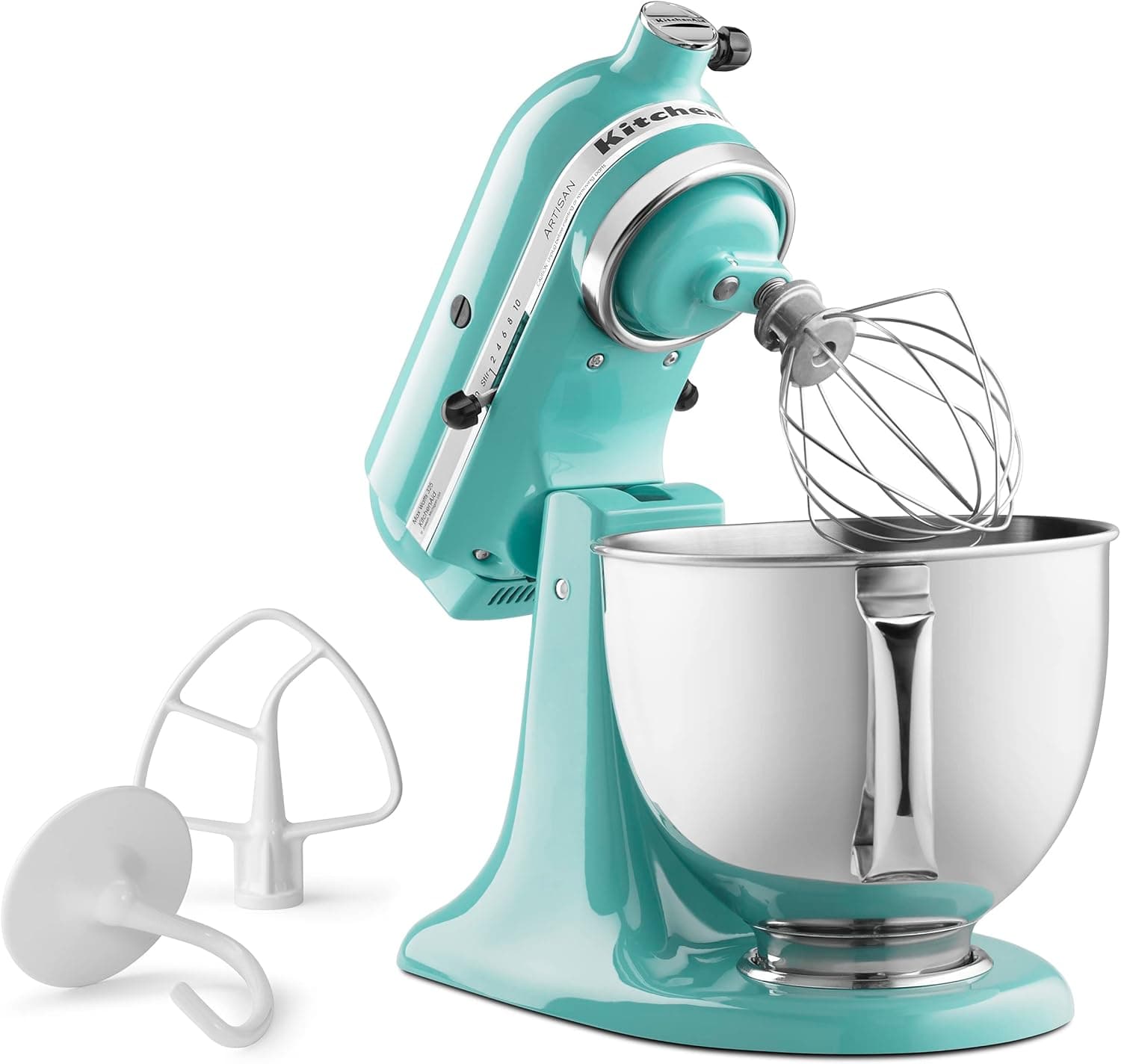 KitchenAid Artisan Series 5 Quart Tilt Head Stand Mixer with Pouring Shield KSM150PS, Aqua Sky - Image 4