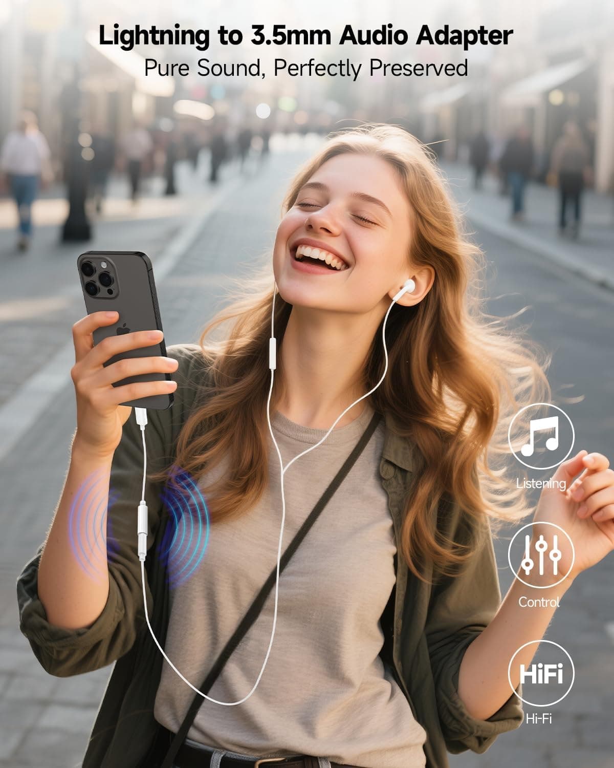 [Apple MFi Certified] 2 Pack Lightning to 3.5 mm Headphone Jack Adapter, iPhone Aux Adapter Converter Dongle Audio Cable Compatible with iPhone 14 13 12 11 X XS 8 7 1 White/Lightning 2Pack - Image 8