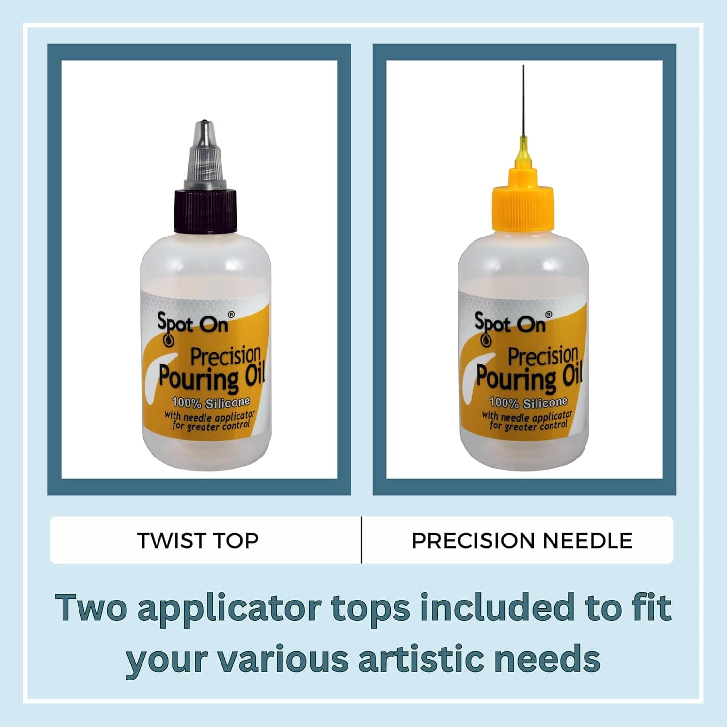 Pure Silicone Pouring Oil for Acrylic Painting - 100% Silicone for Superior Cell Creation - Acrylic Paint Pouring Medium - Made in The USA - Precision Needle Applicator - Image 4